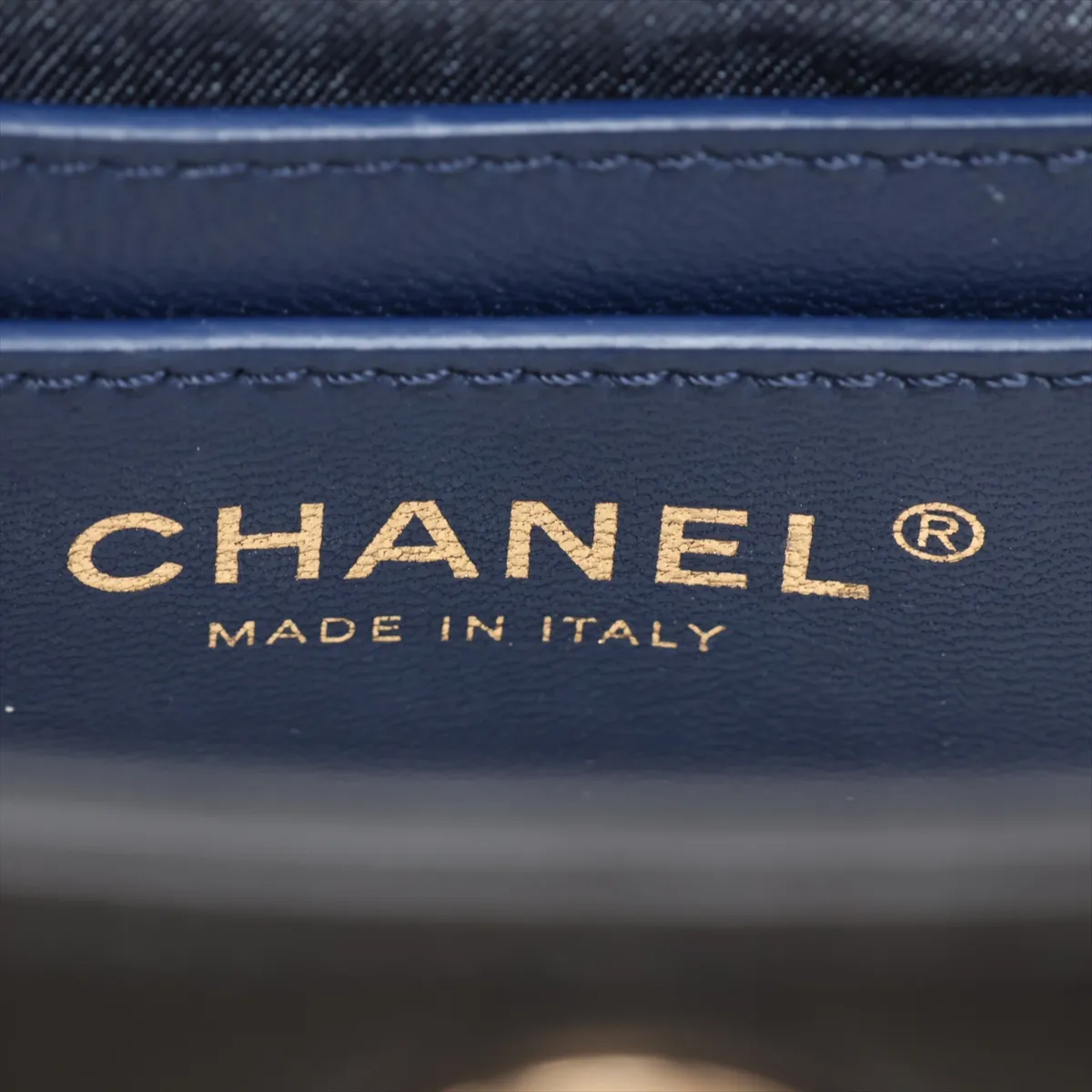 Matelassé Lambskin Vanity Bag, Black x Navy, Silver Hardware, 29261951, Serial Number 29 — view 8