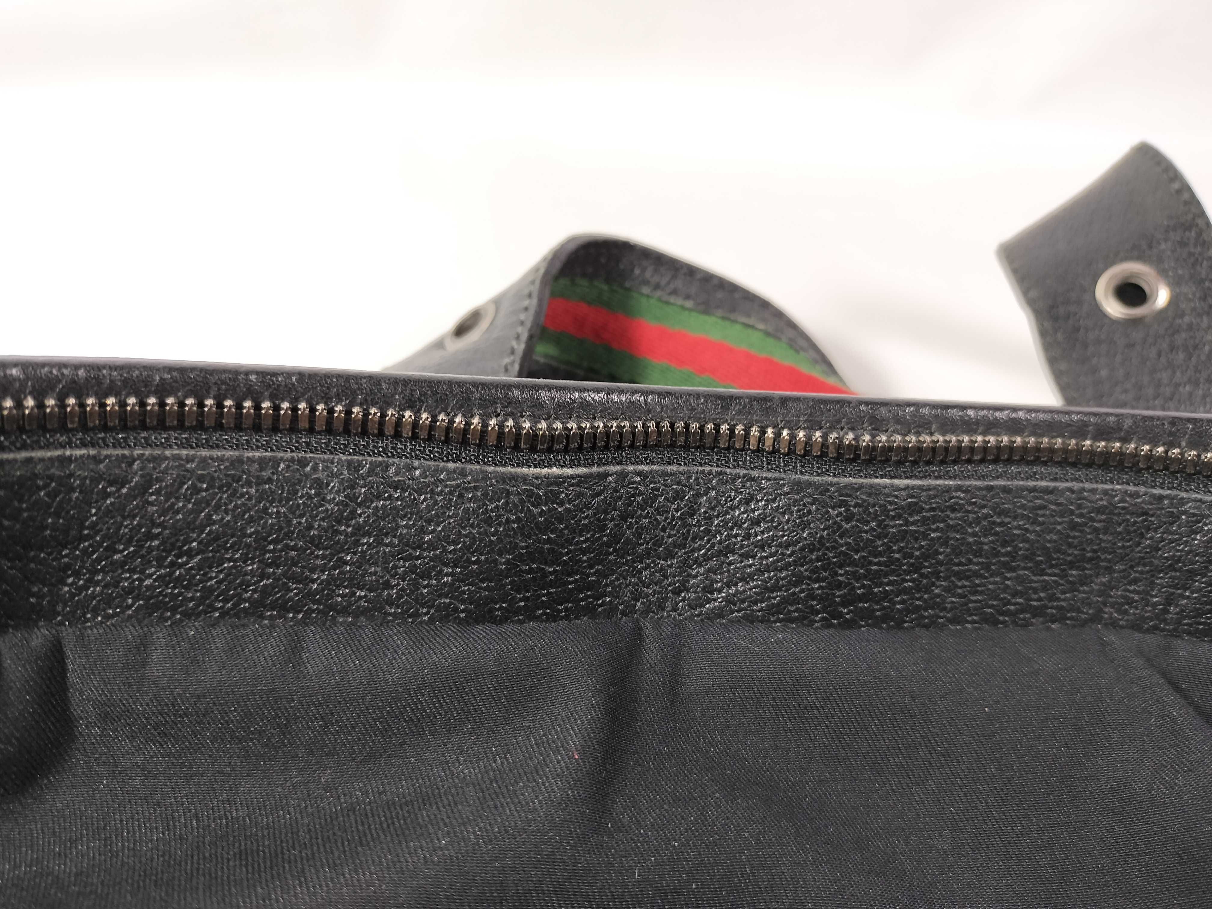 GG Canvas Tote Bag, Gucci Tote Bag, Canvas, Sherry Line, Leather, GG Pattern Tote Bag — view 11