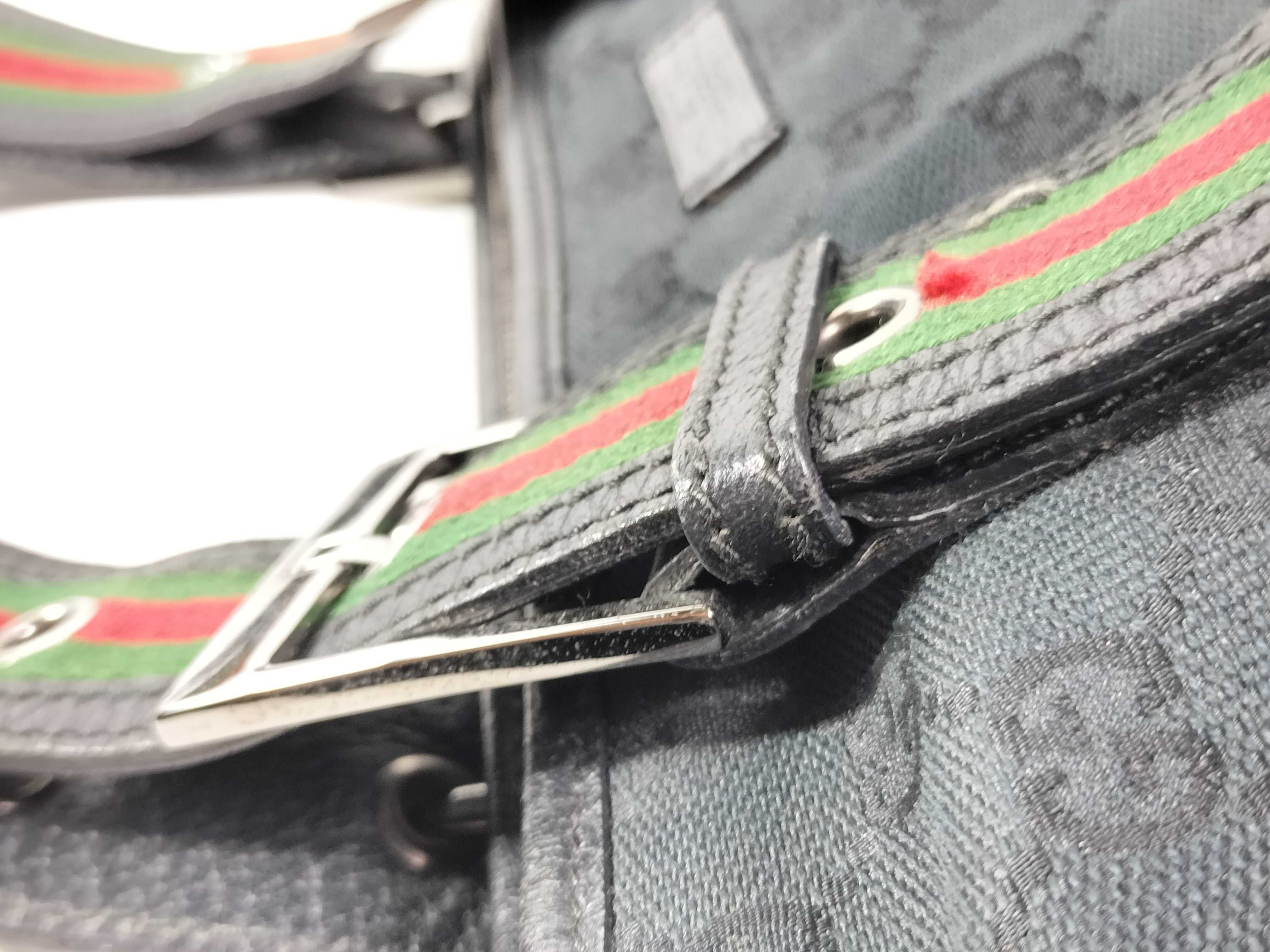 GG Canvas Tote Bag, Gucci Tote Bag, Canvas, Sherry Line, Leather, GG Pattern Tote Bag — view 5