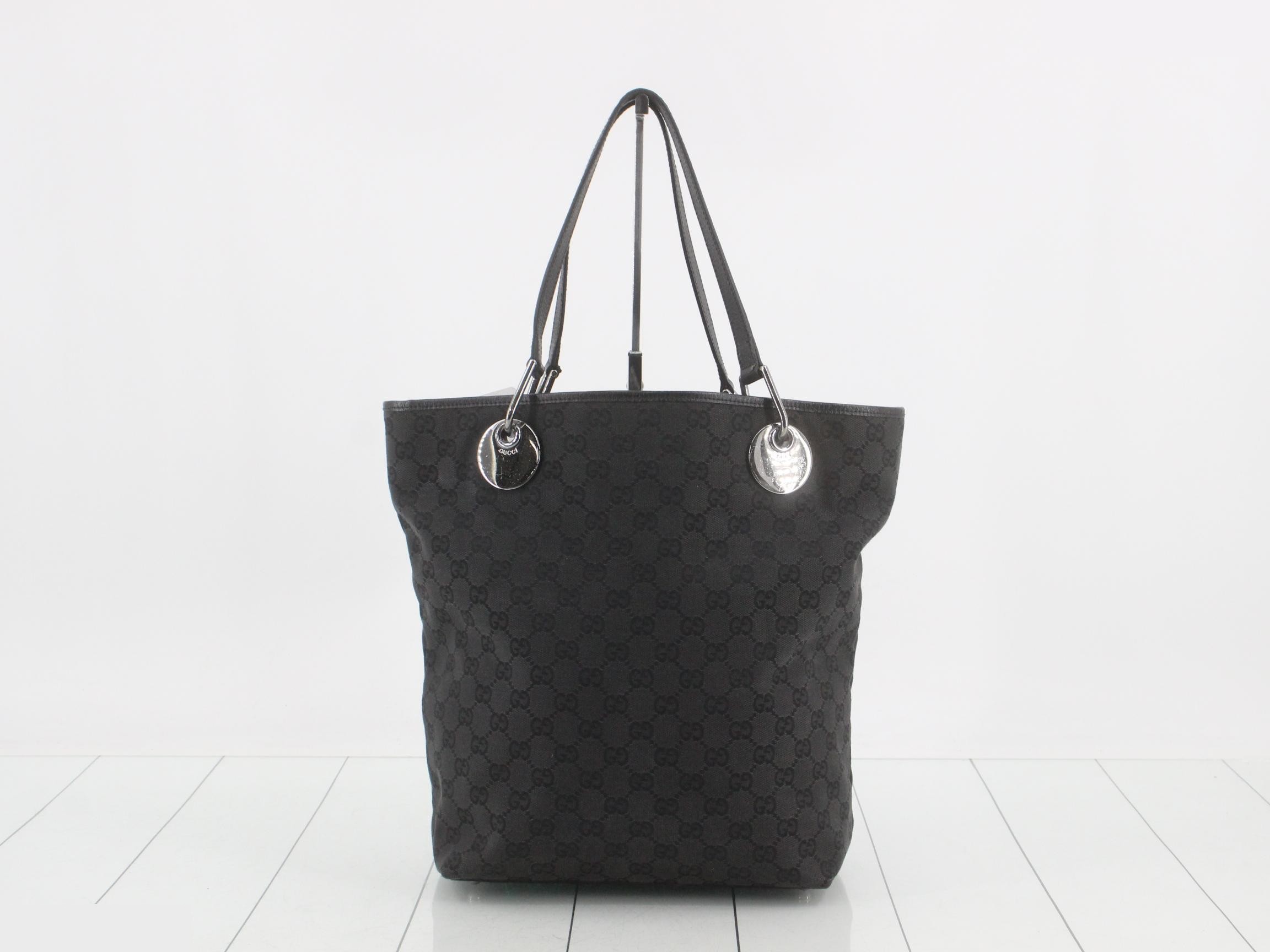 GG Canvas Tote Bag, Black — view 2