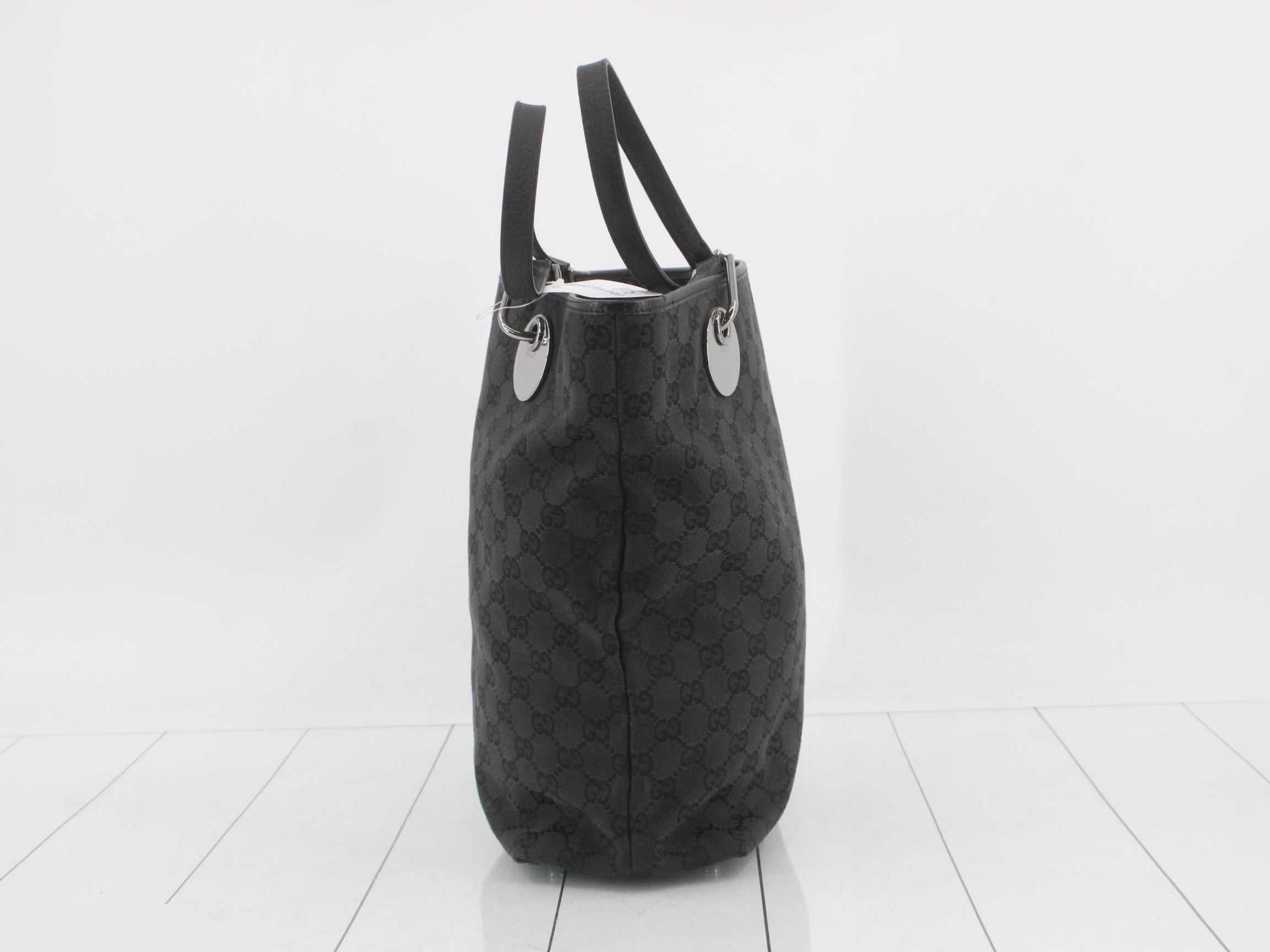 GG Canvas Tote Bag, Black — view 3