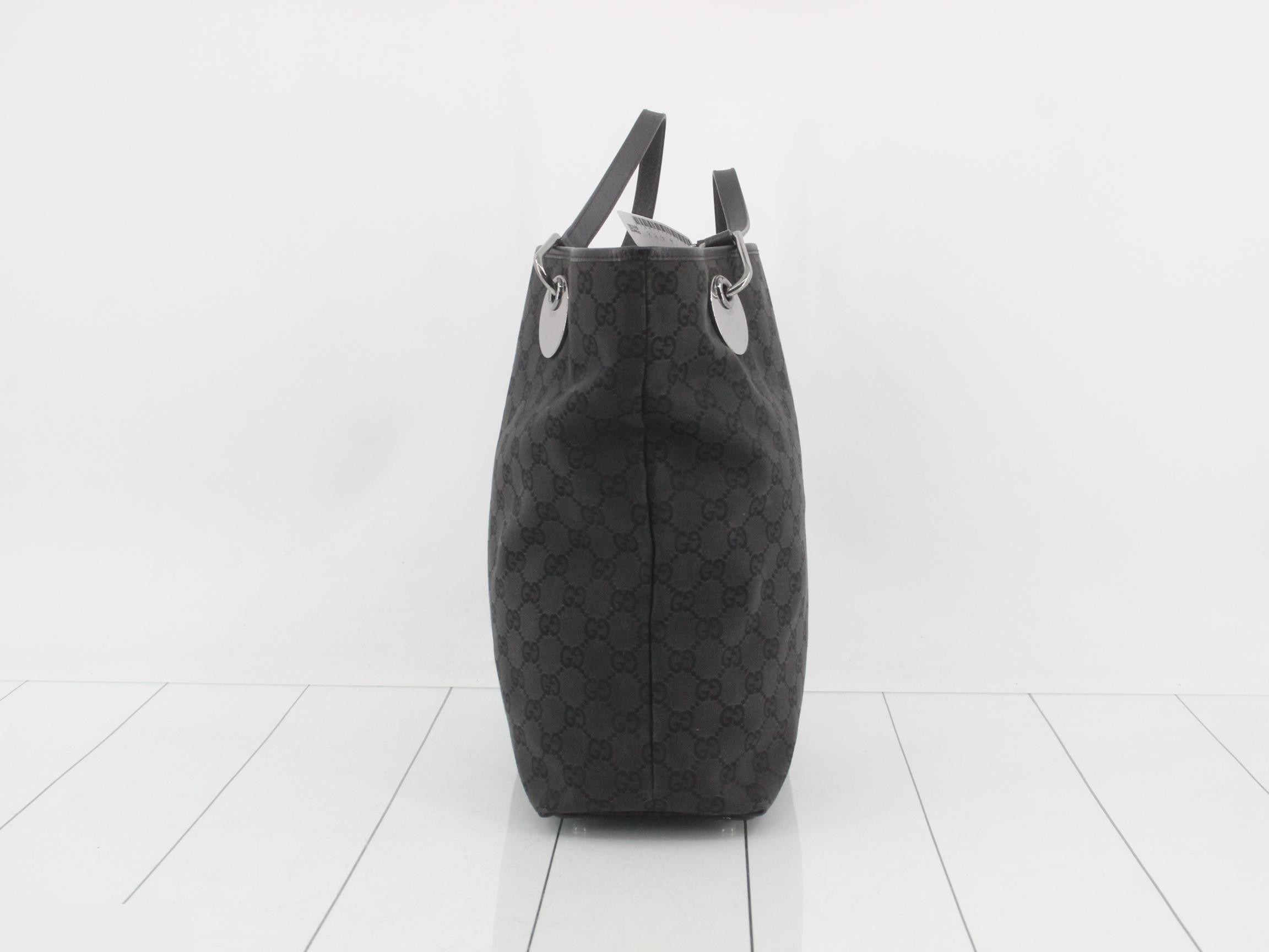 GG Canvas Tote Bag, Black — view 4