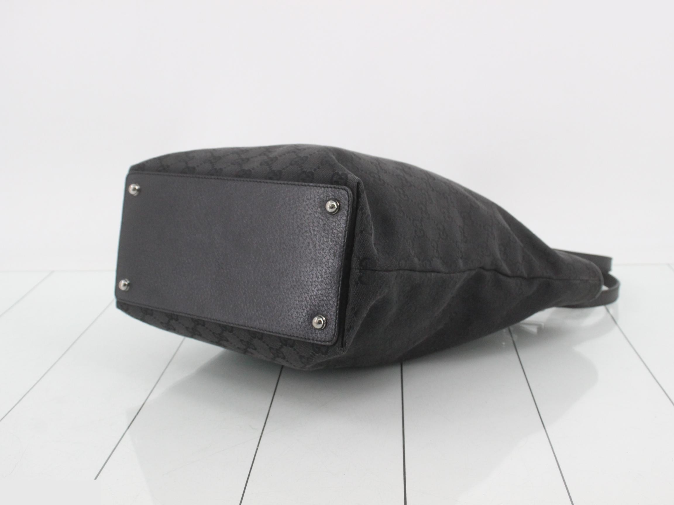 GG Canvas Tote Bag, Black — view 6