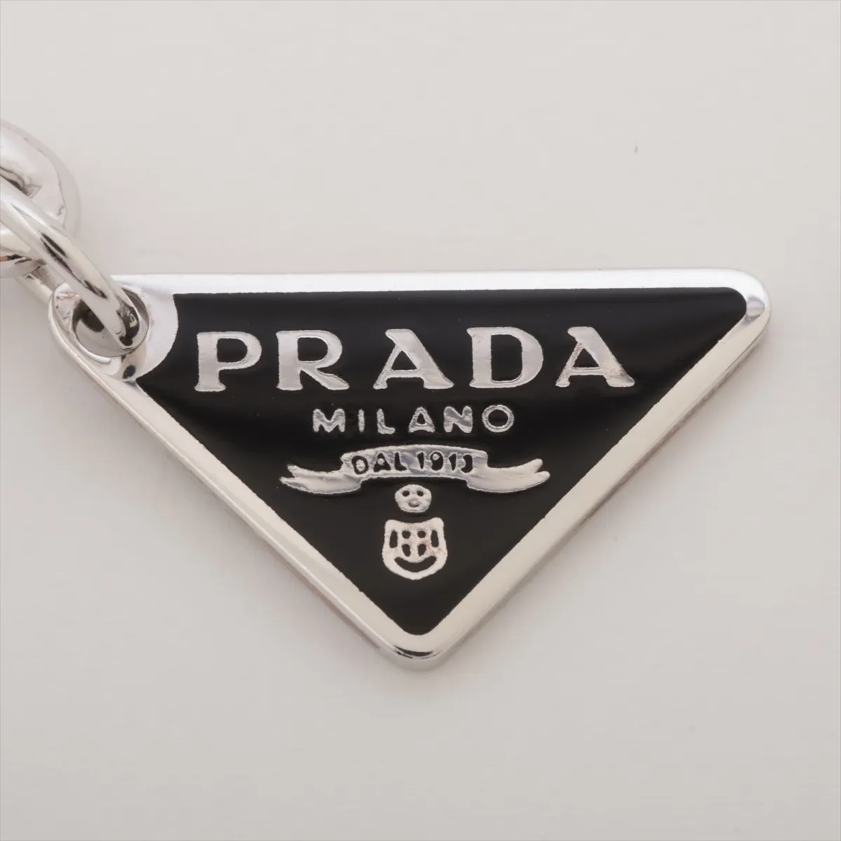 2JB357 Triangle Logo Bracelet, Size S, 925 Sterling Silver, 10.2g, Black x Silver, — view 2