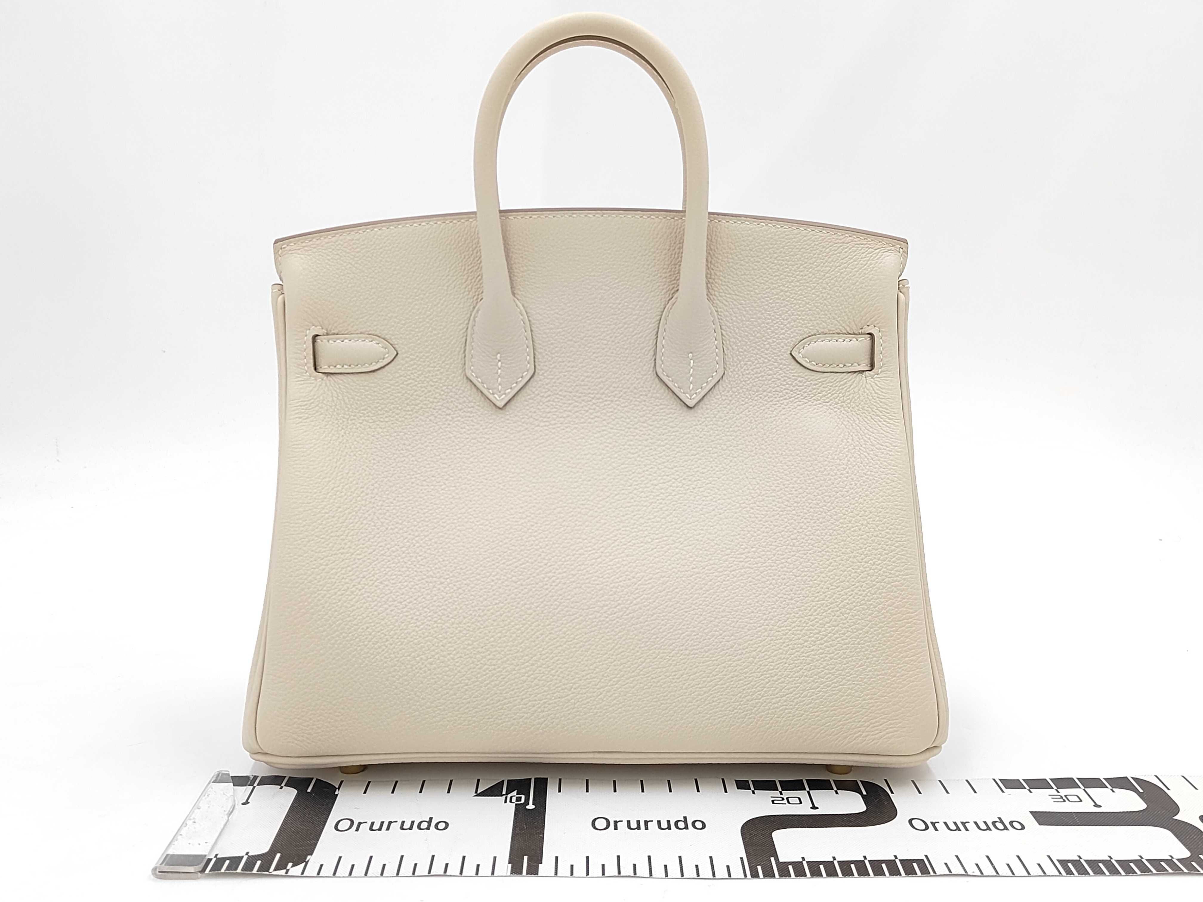 Birkin 25 Togo Leather, Gold Hardware, Gold Stamp Handbag — view 2