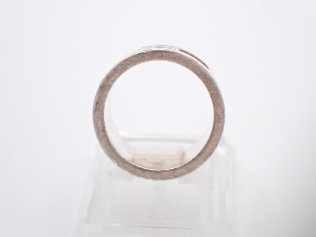Square G Silver Ring, 925 Sterling Silver, 10.7g, Stamped #9 — view 3