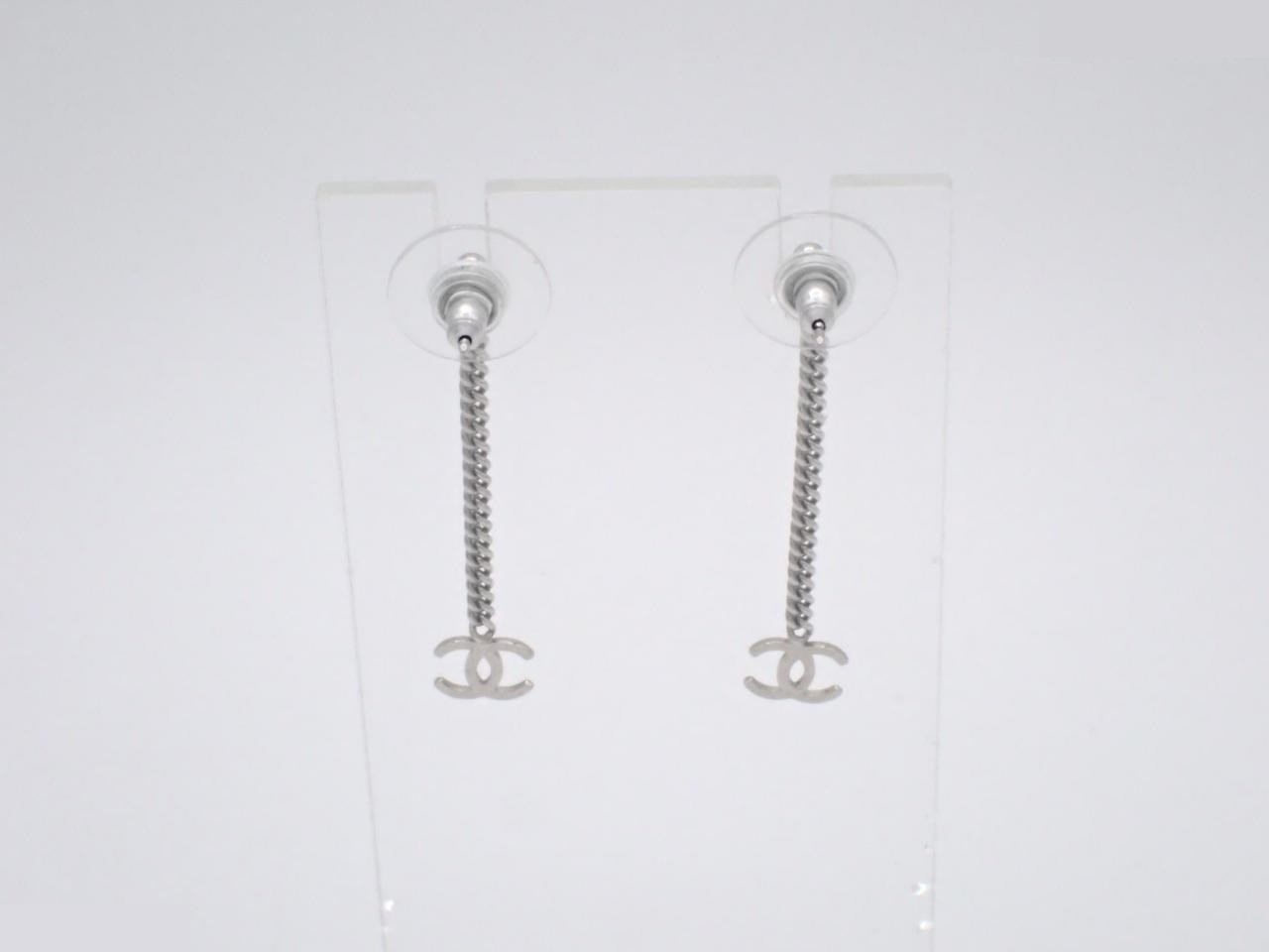 Coco Mark Swing Chain Earrings — view 2