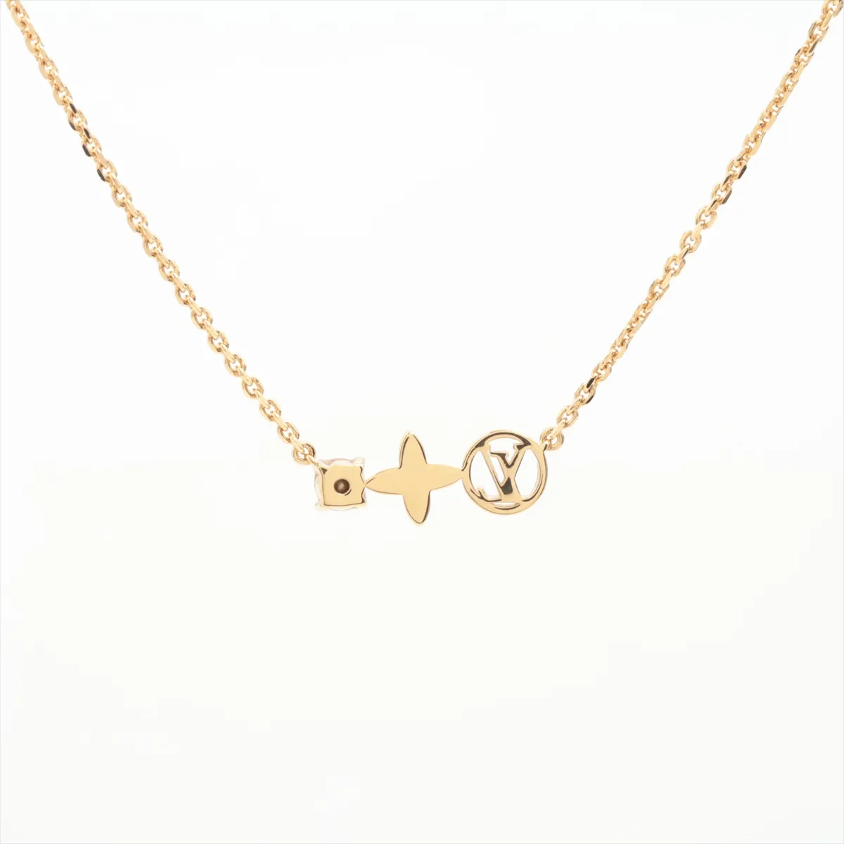 M00368 Collier Petit Louis LE2286 Necklace, GP x Rhinestone, Gold, — view 2