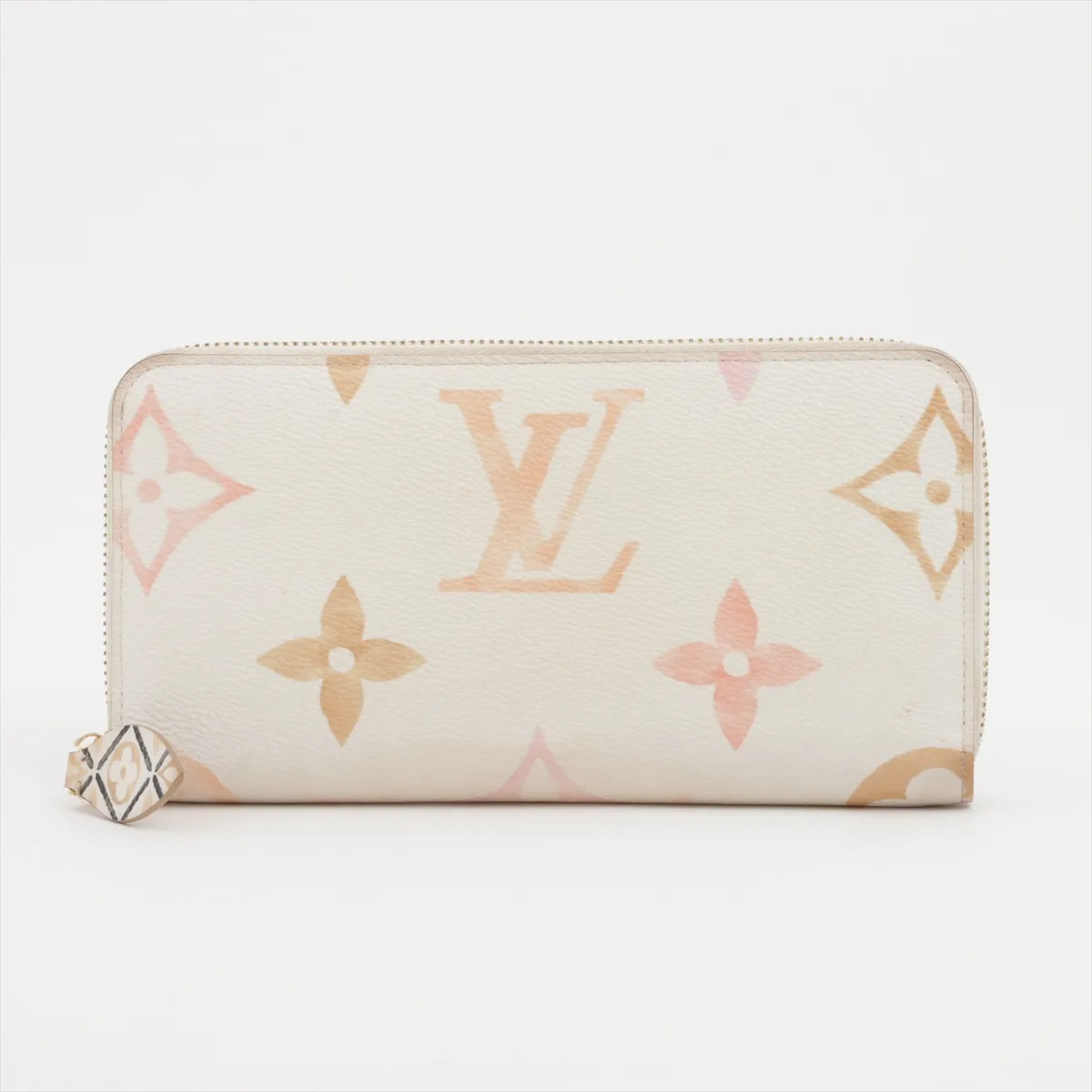 Visor Pool Monogram Giant Zippy Wallet M82385 Beige Round Zip Wallet RFID Reactive