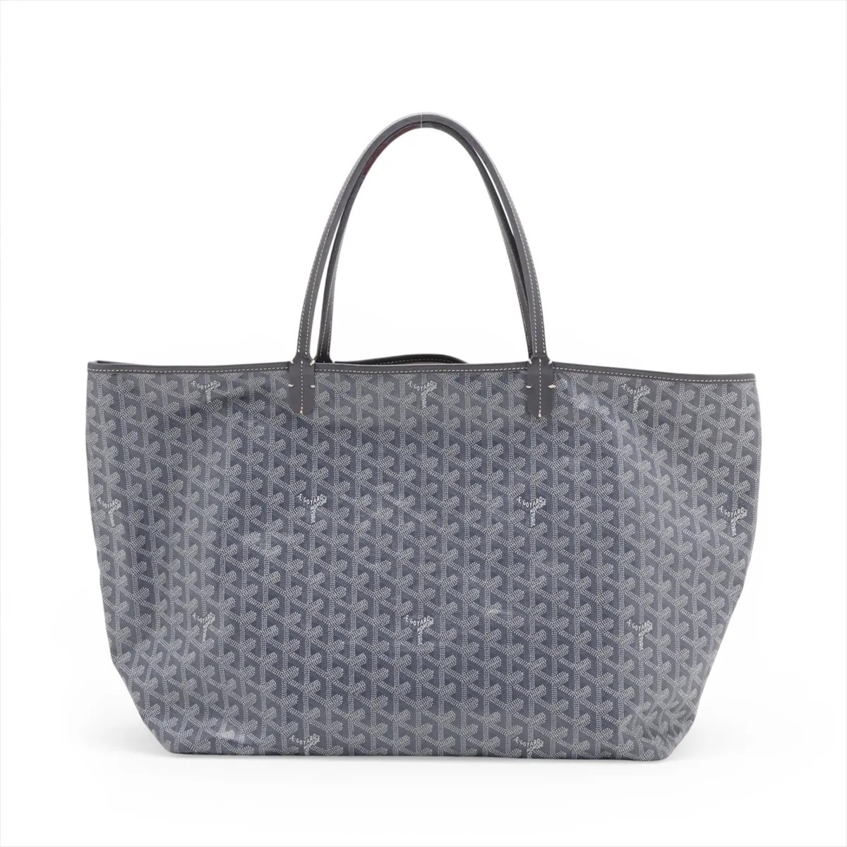 Saint Louis GM PVC x Leather Tote Bag, Gray — view 2