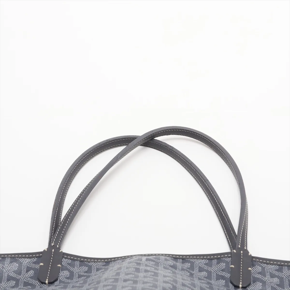 Saint Louis GM PVC x Leather Tote Bag, Gray — view 6