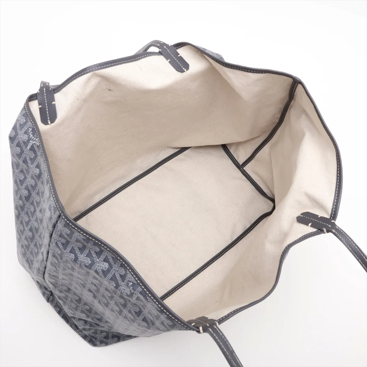 Saint Louis GM PVC x Leather Tote Bag, Gray — view 7