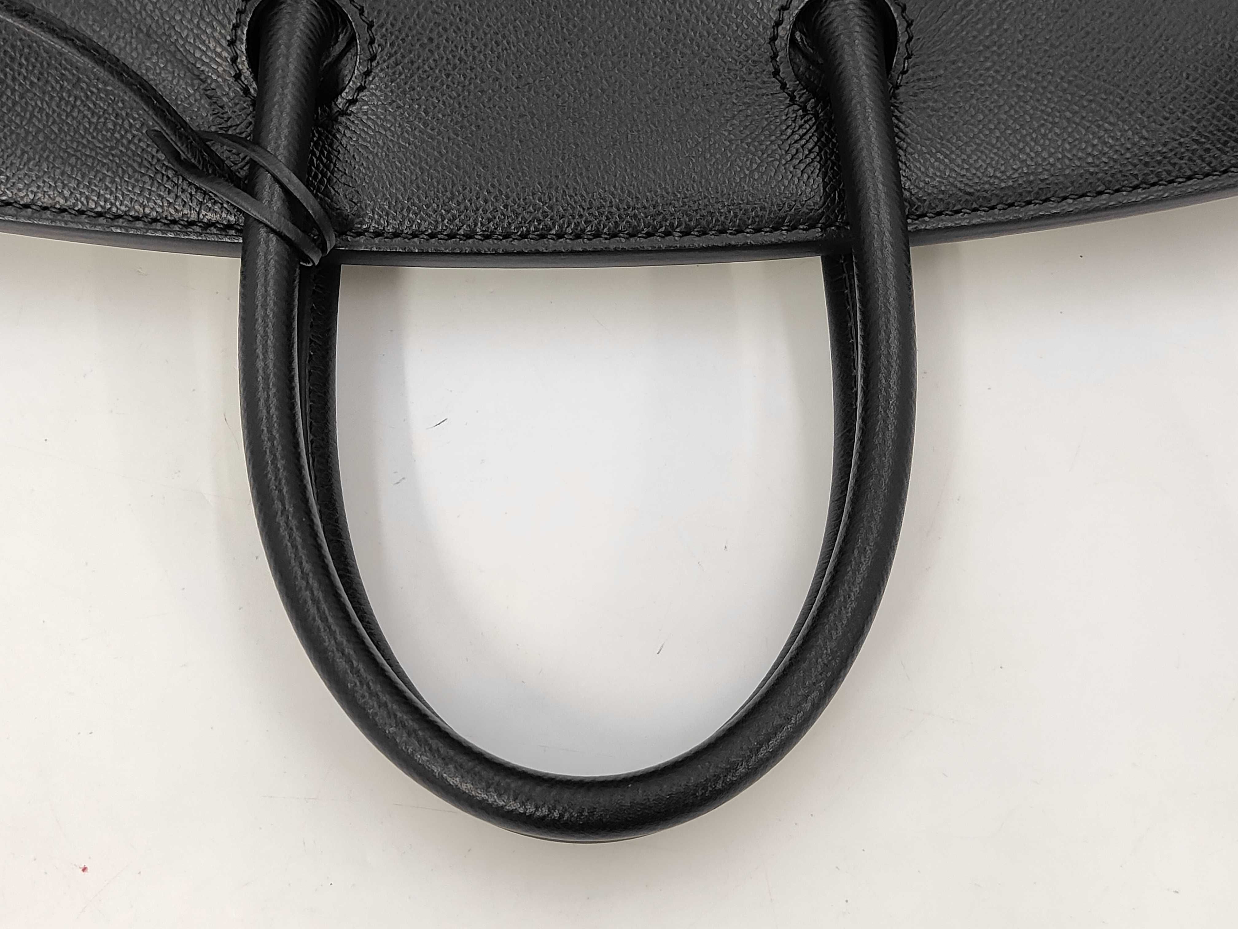 Birkin 30 C stamp Epsom leather Noir silver hardware handbag — view 5