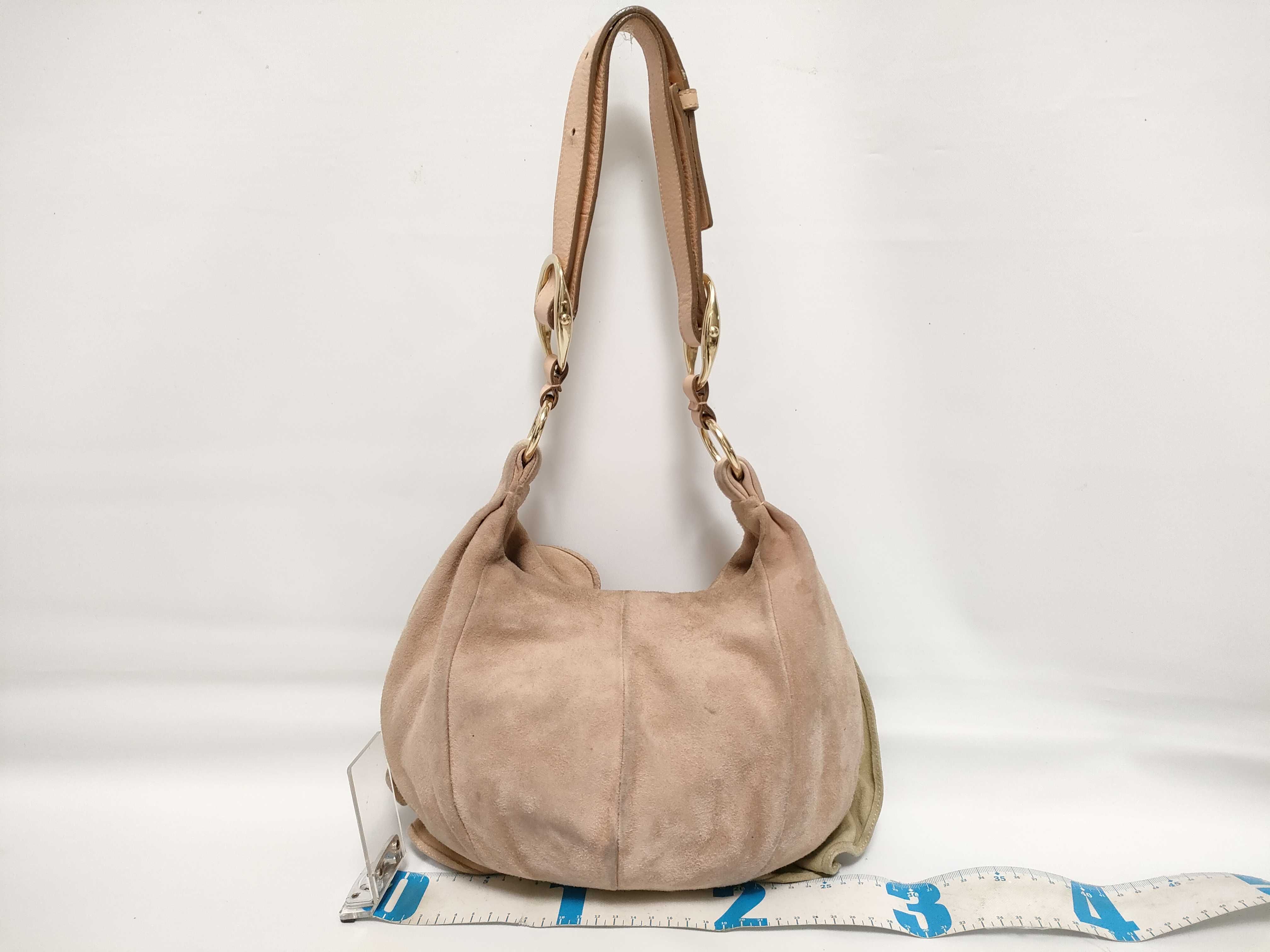 Rive Gauche Nadja (Tom Ford era) Suede Rose One-Shoulder Bag — view 2