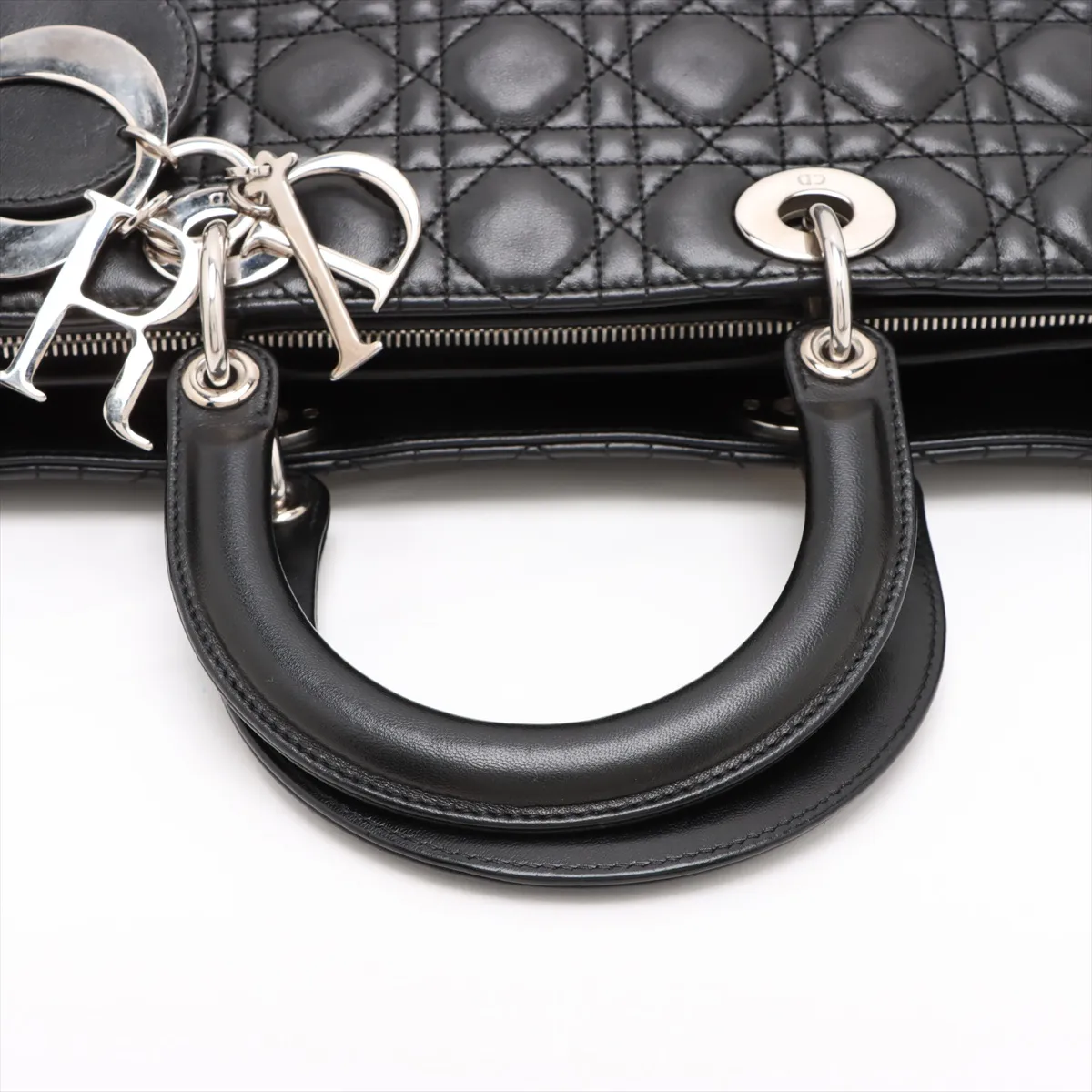 Cannage Lady Dior Leather 2WAY Handbag Black — view 5