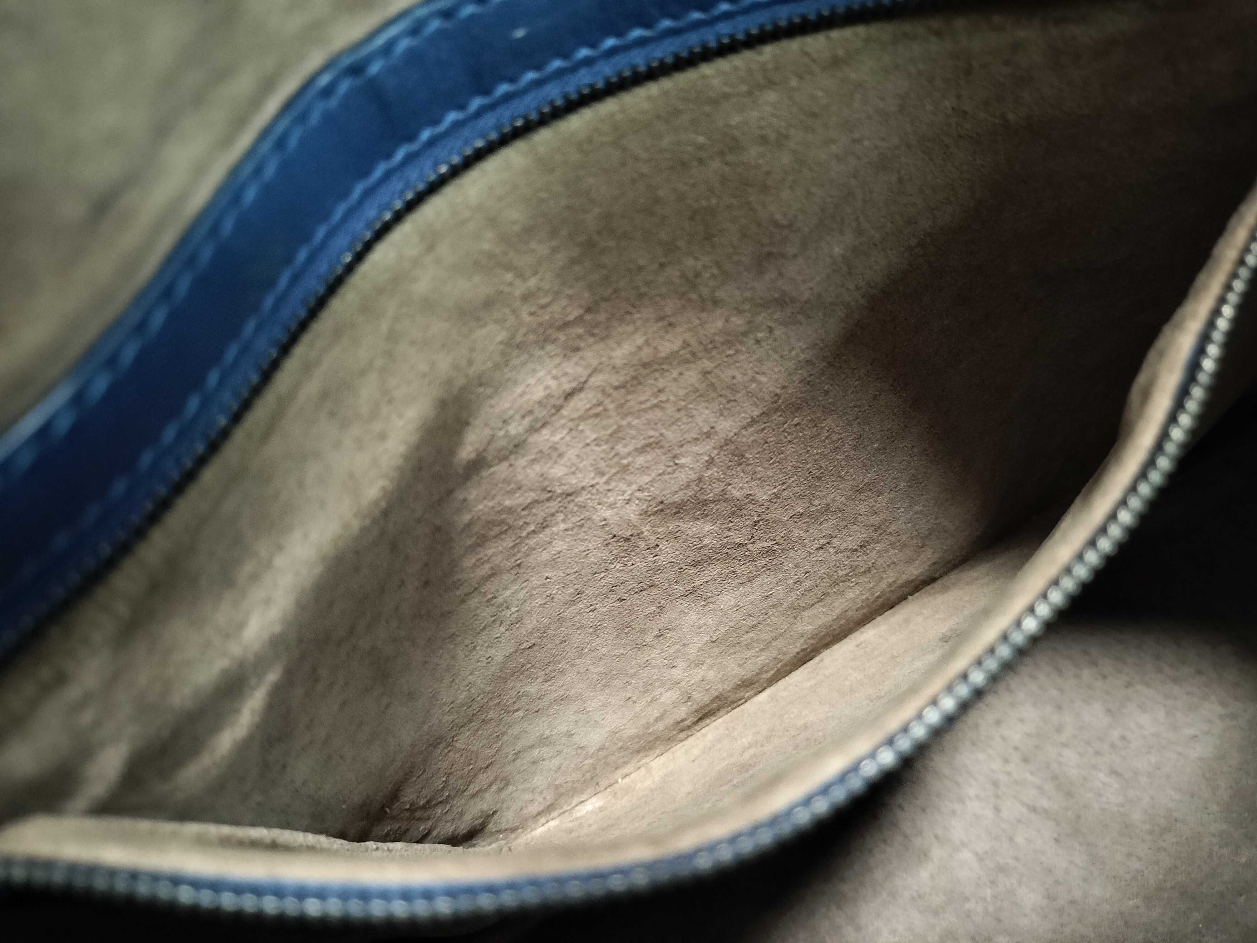 Intrecciato PH - Intrecciato Hobo Bag Blue Leather Handbag — view 11