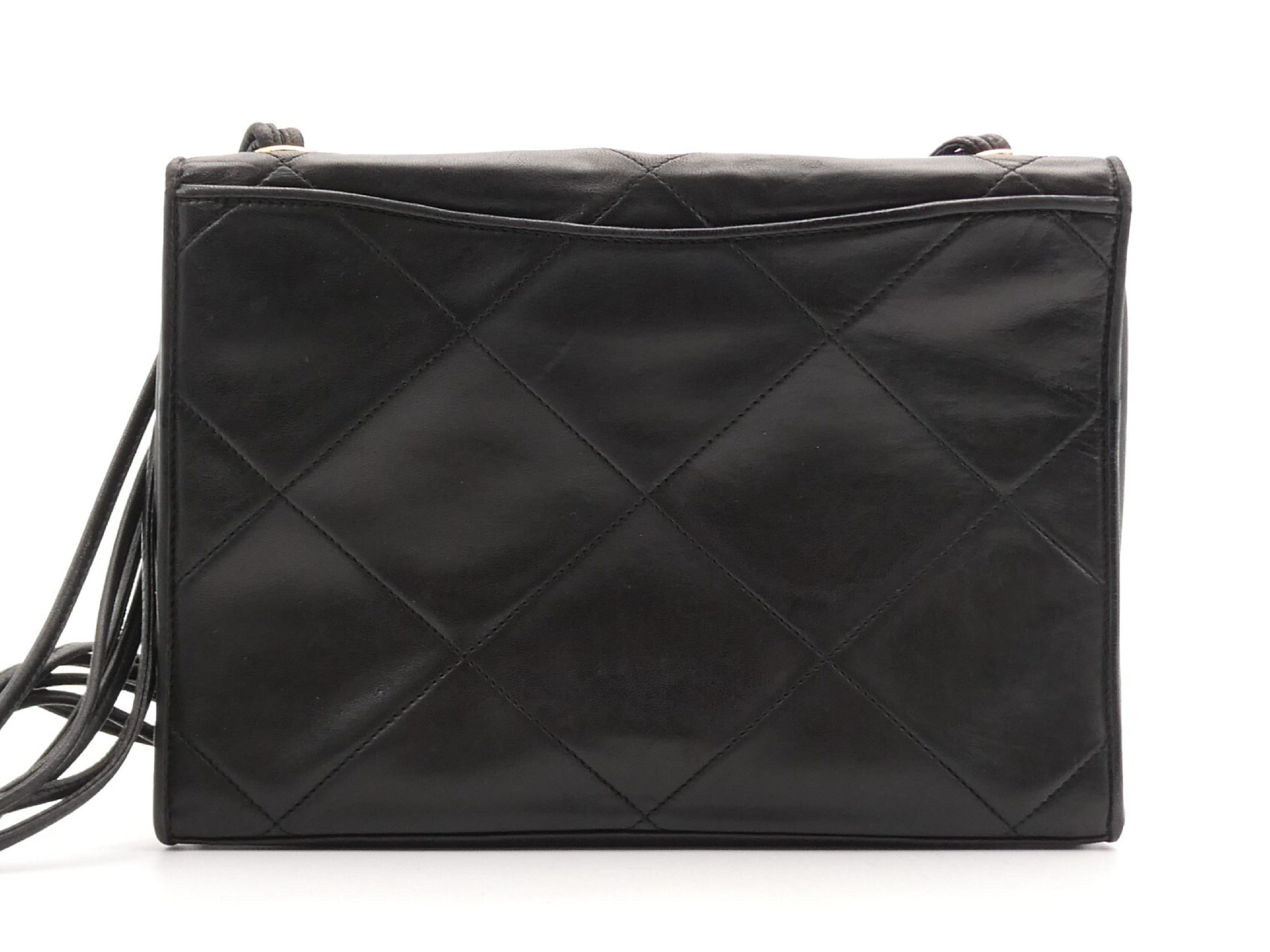 Matelassé Coco Mark Enamel Leather Shoulder Bag — view 2