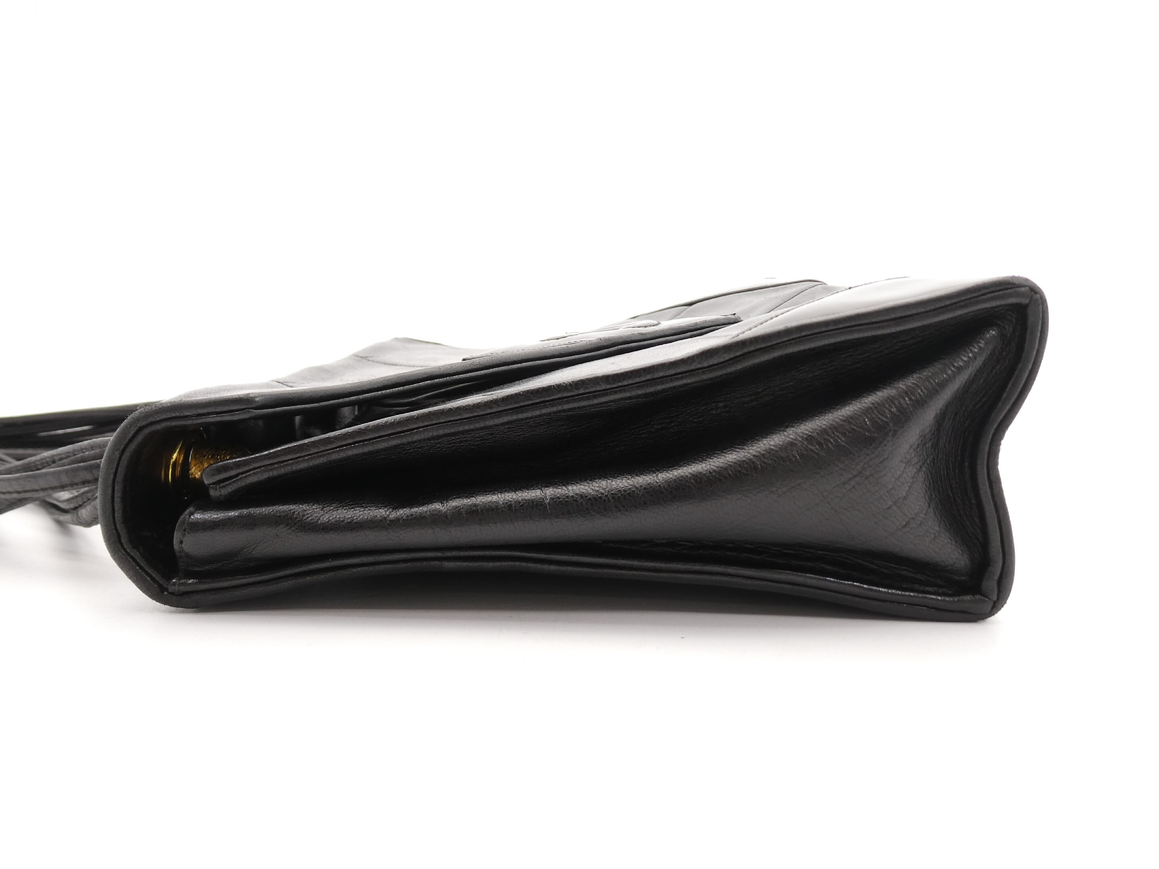 Matelassé Coco Mark Enamel Leather Shoulder Bag — view 3