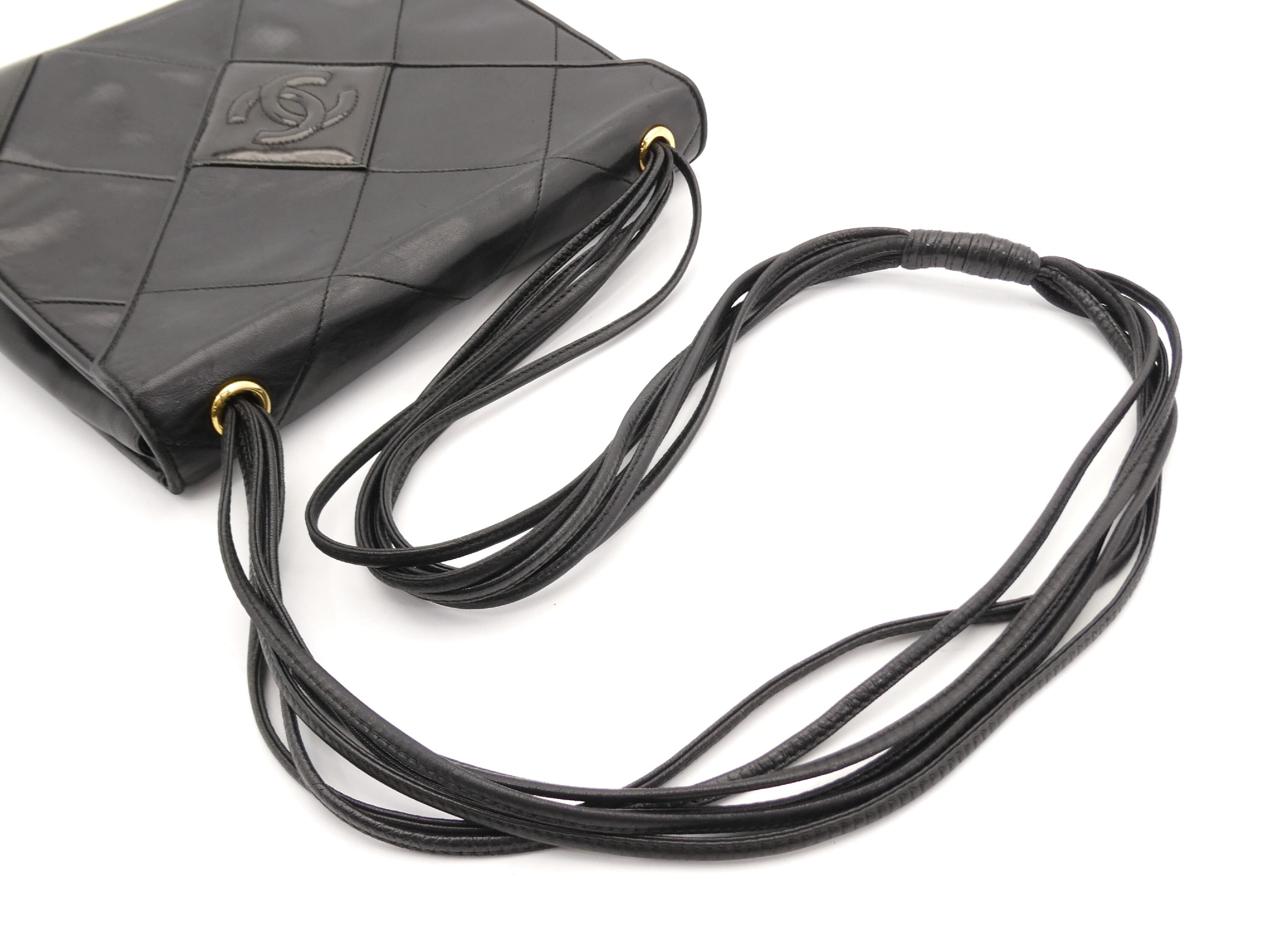Matelassé Coco Mark Enamel Leather Shoulder Bag — view 6