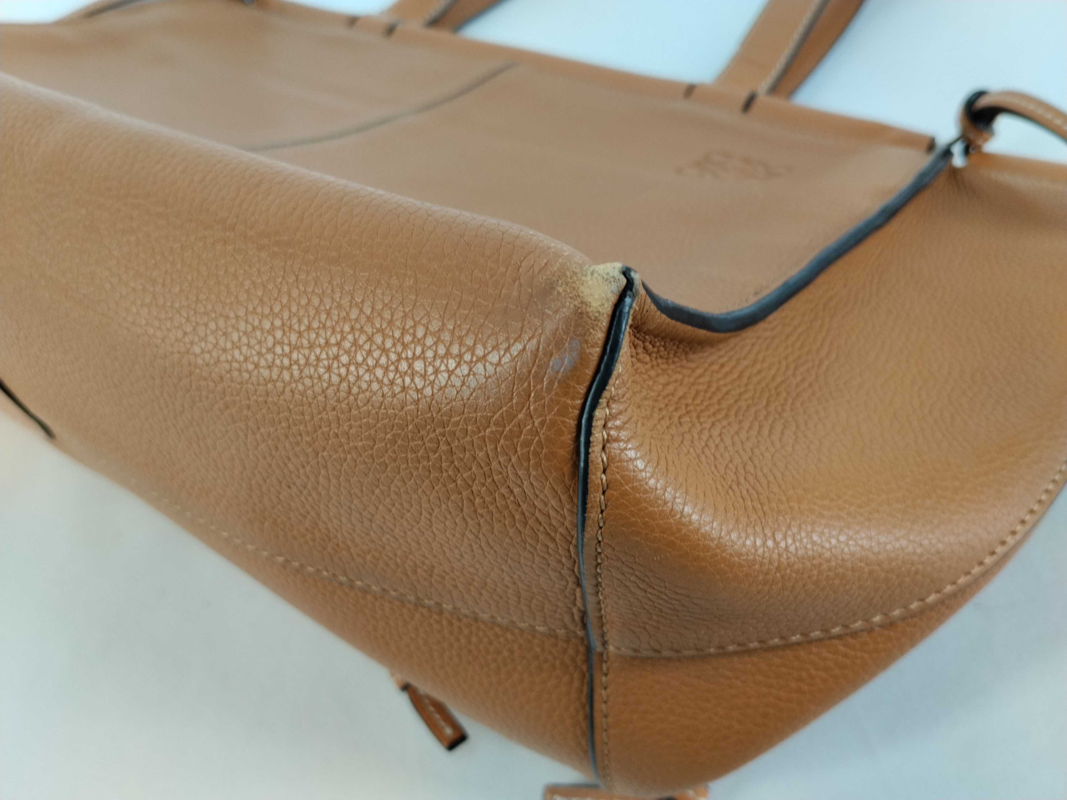 Anagram Cushion Leather Tote Bag, Brown Tote Bag — view 6