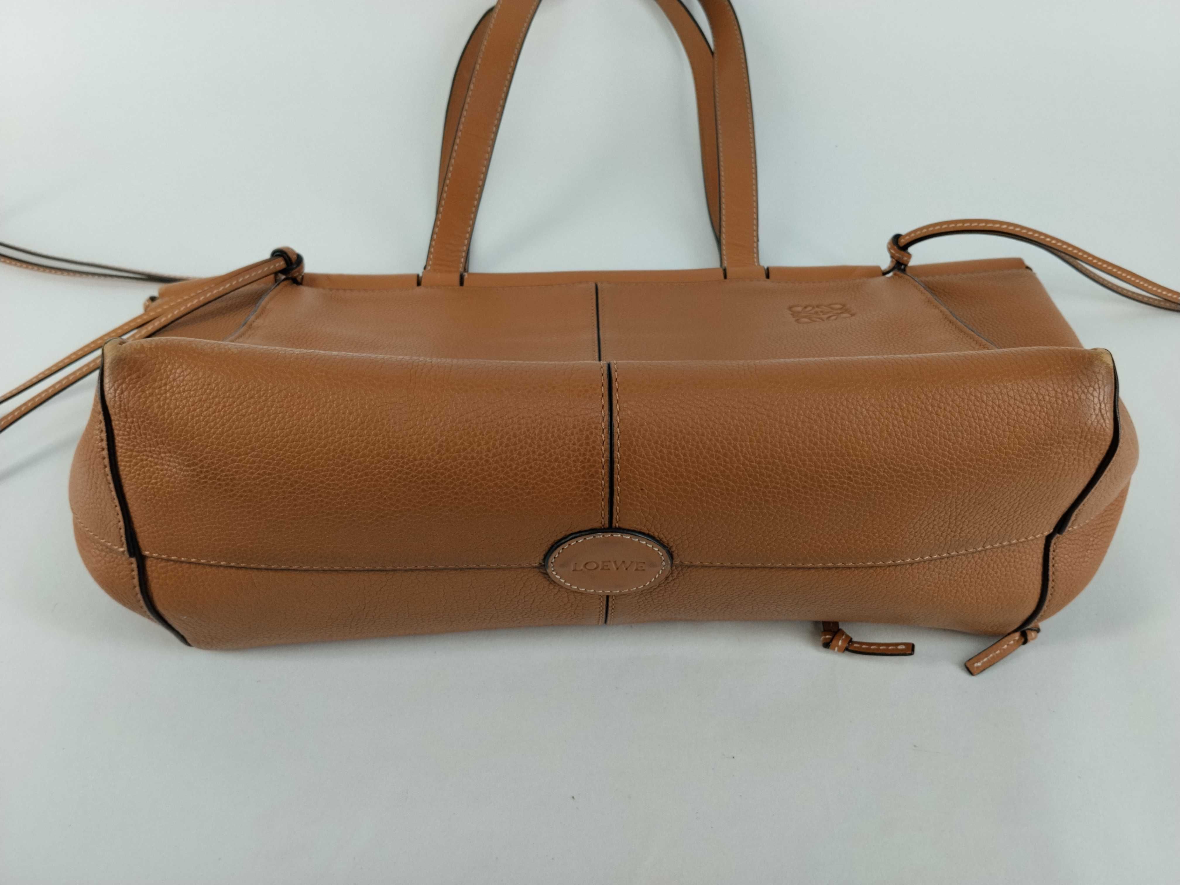 Anagram Cushion Leather Tote Bag, Brown Tote Bag — view 7