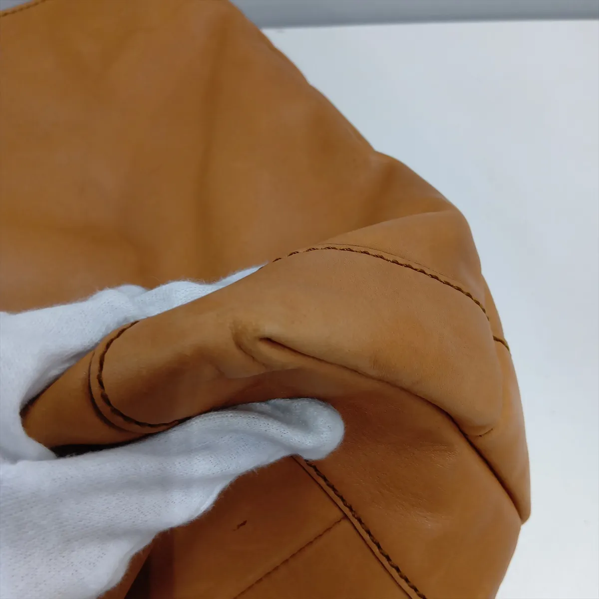 Leather Tote Bag, Brown, 247209 — view 13