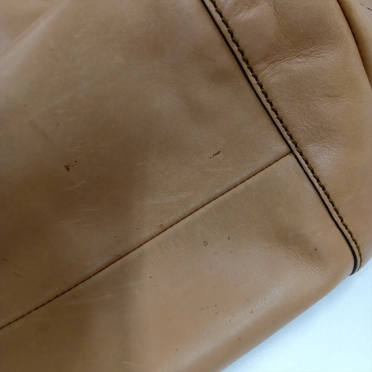Leather Tote Bag, Brown, 247209 — view 14