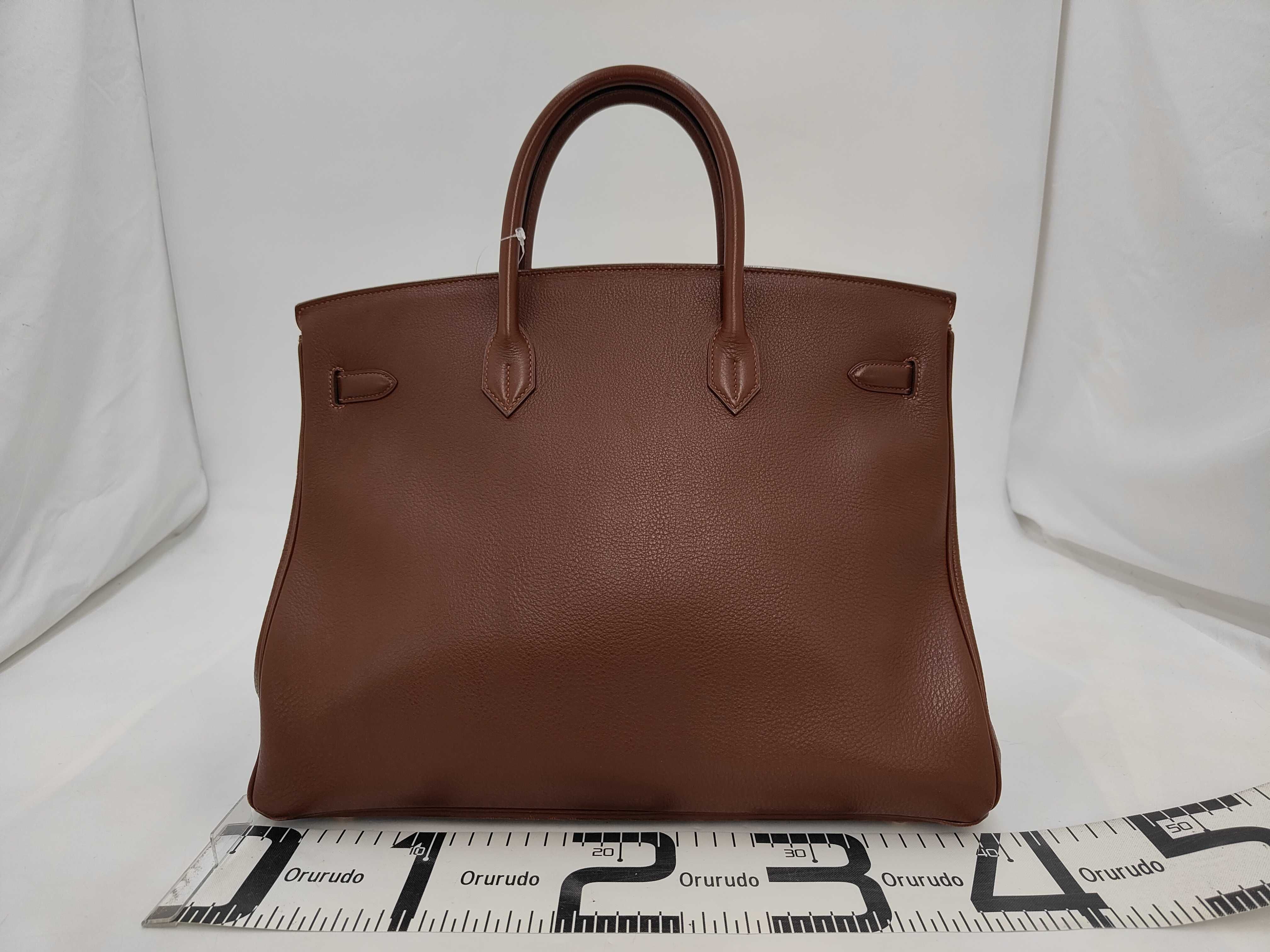 Birkin 40, reddish-brown, gold hardware, B handbag — view 2