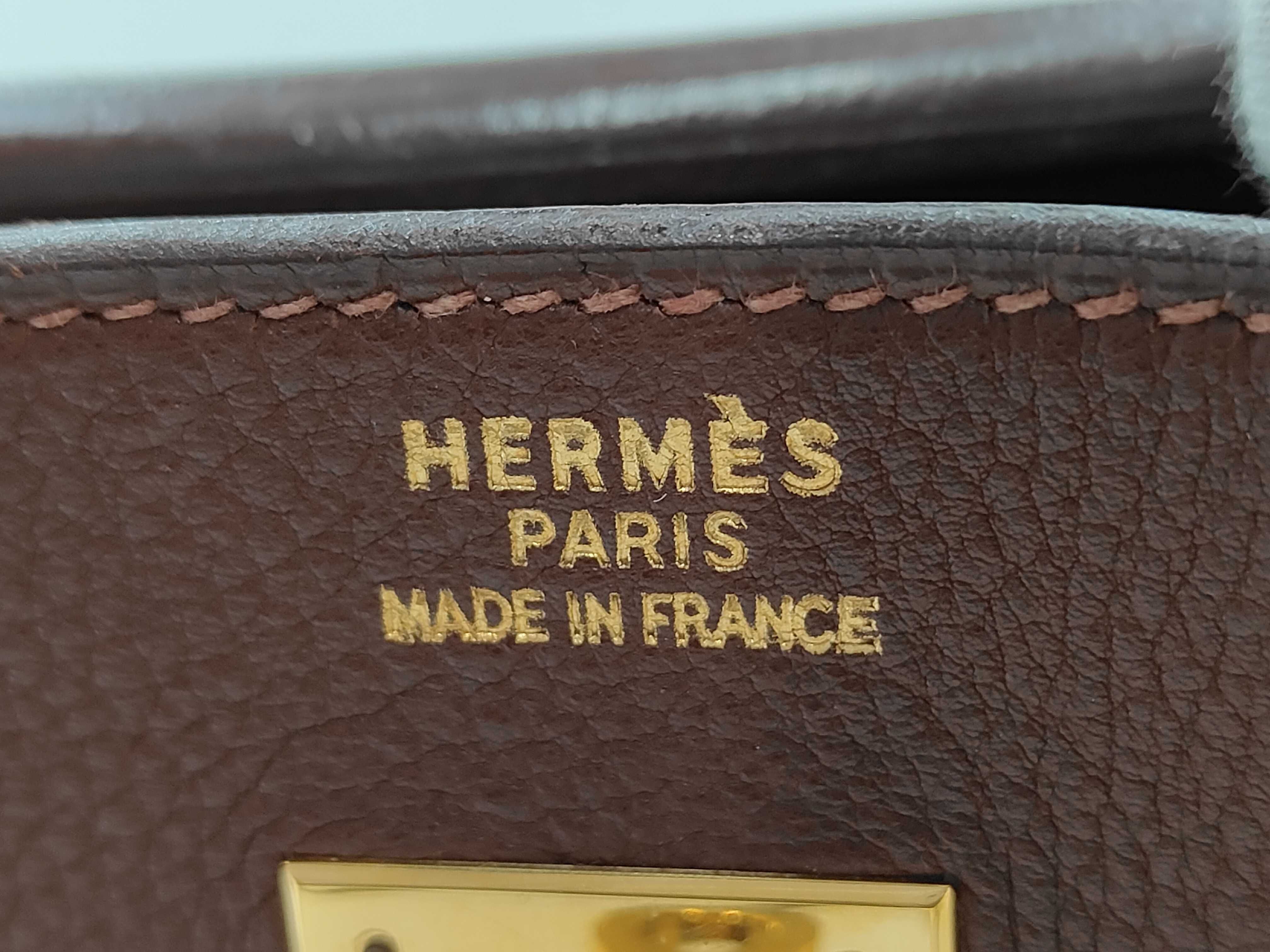 Birkin 40, reddish-brown, gold hardware, B handbag — view 11