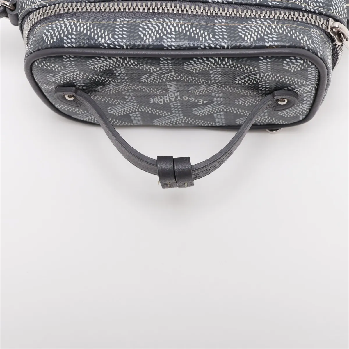 Muse Nano Vanity PVC x Leather 2-Way Vanity Bag, Gray — view 5