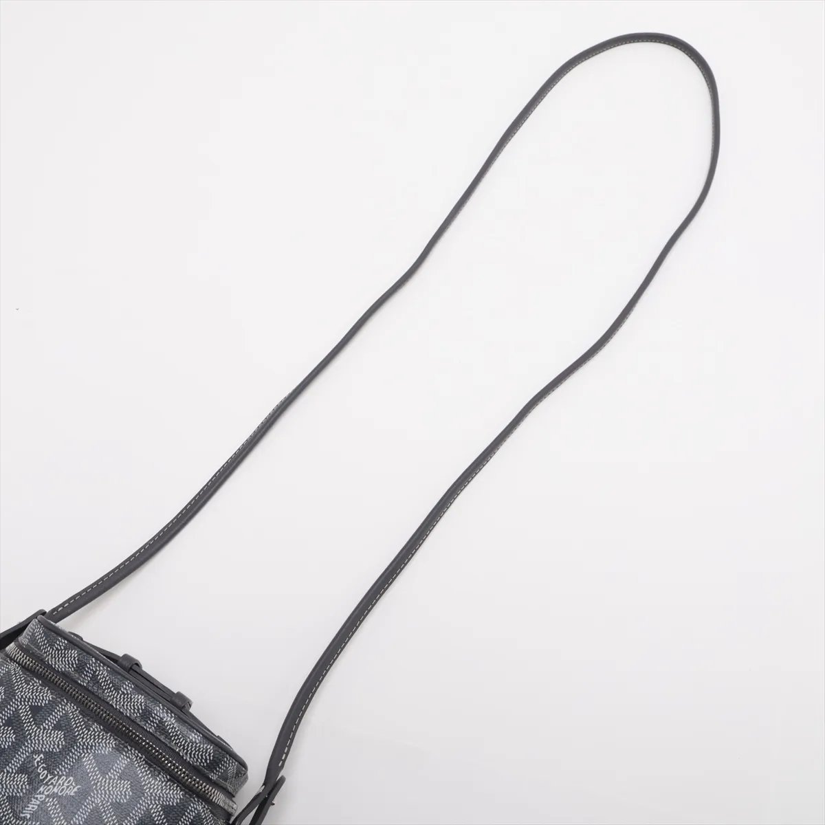 Muse Nano Vanity PVC x Leather 2-Way Vanity Bag, Gray — view 7