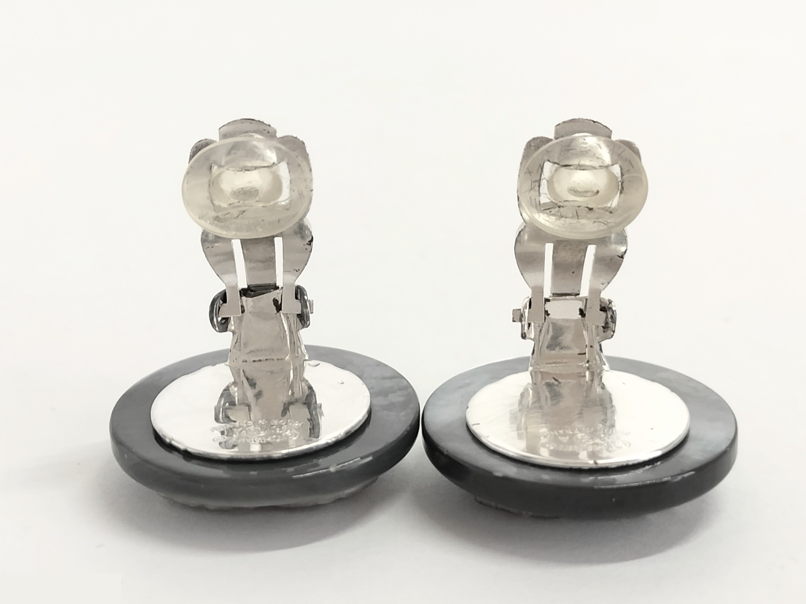 Coco Rhinestone Shell Earrings — view 6
