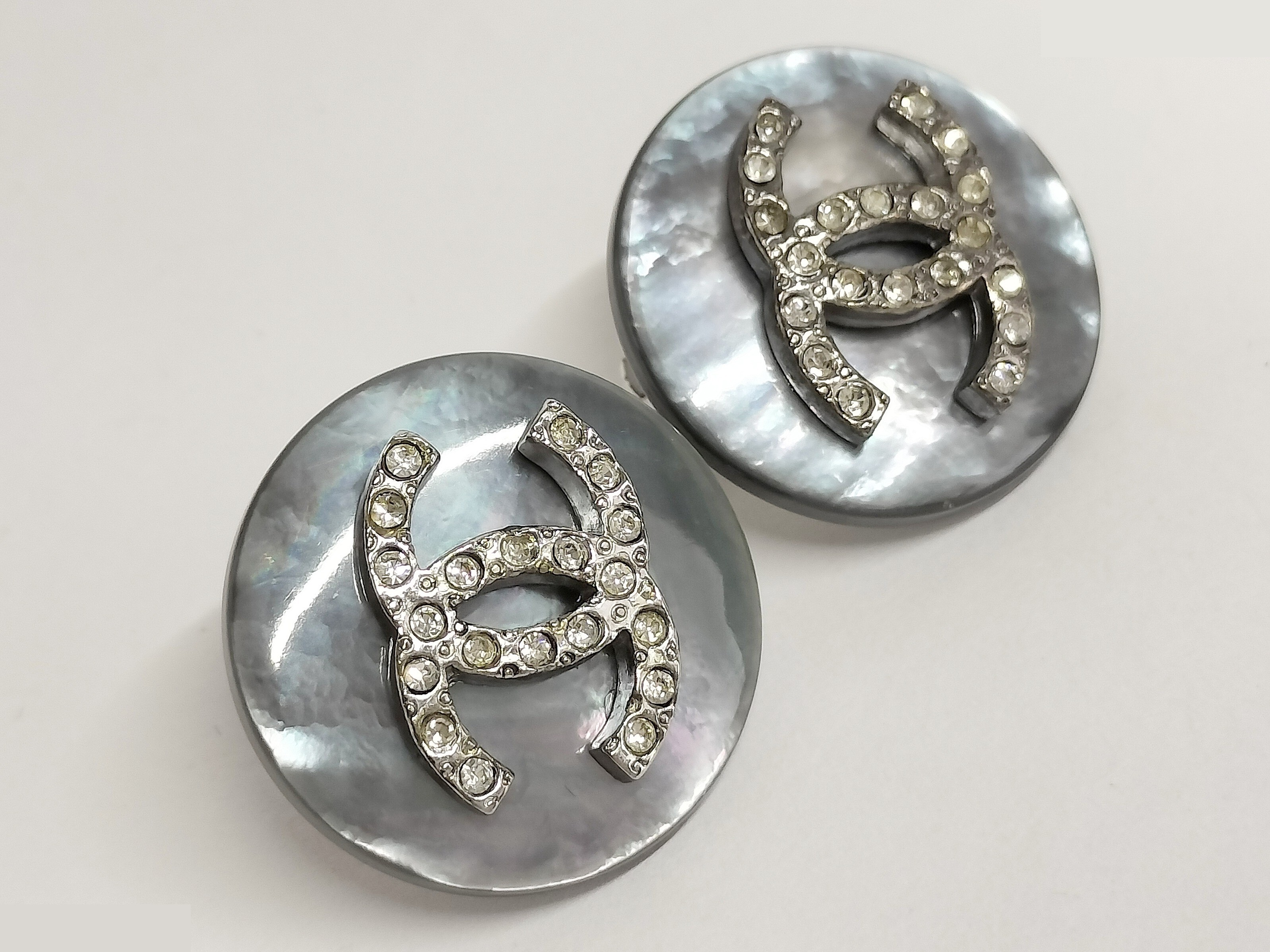 Coco Rhinestone Shell Earrings — view 8