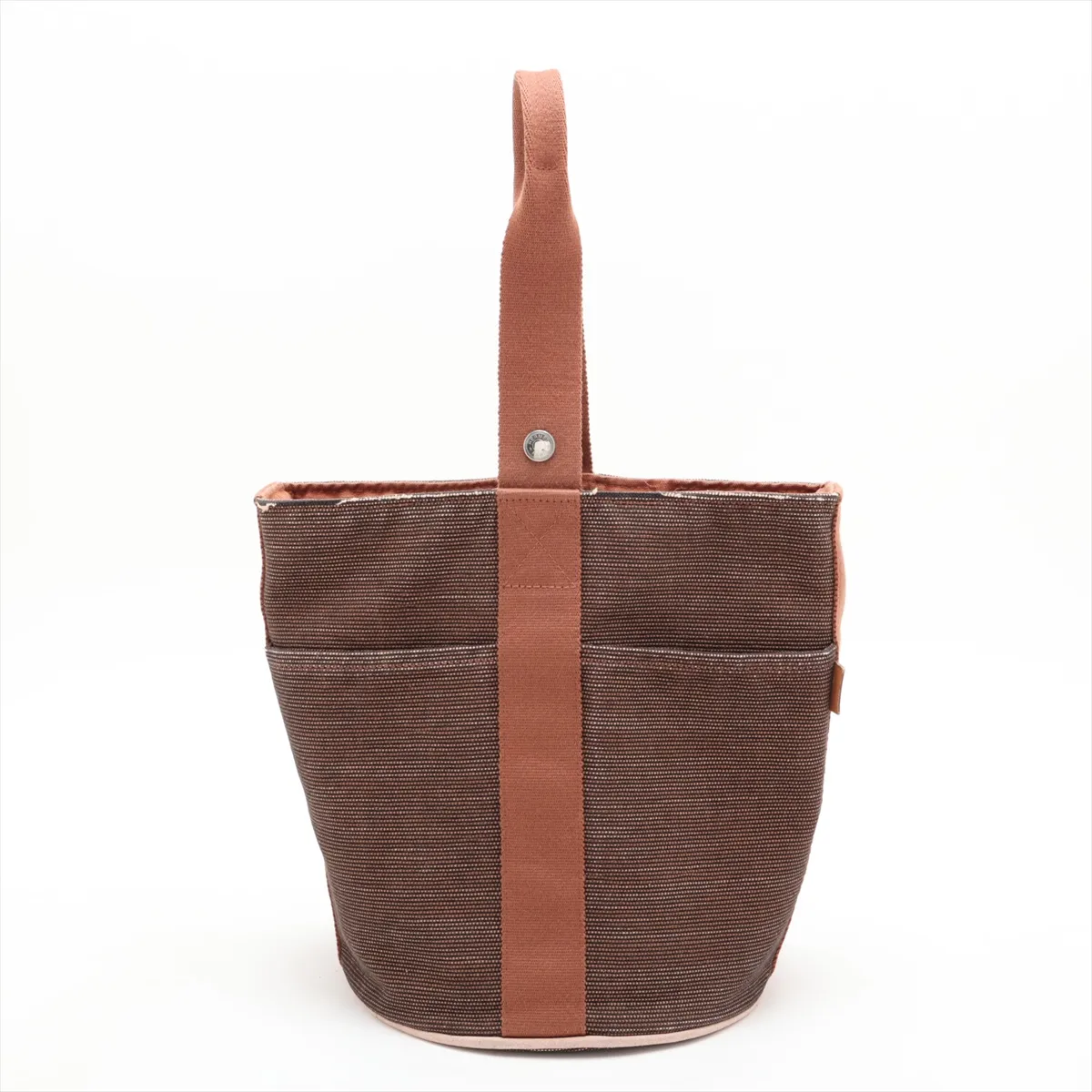 Saxo MM Canvas Brown Silver Hardware — view 2