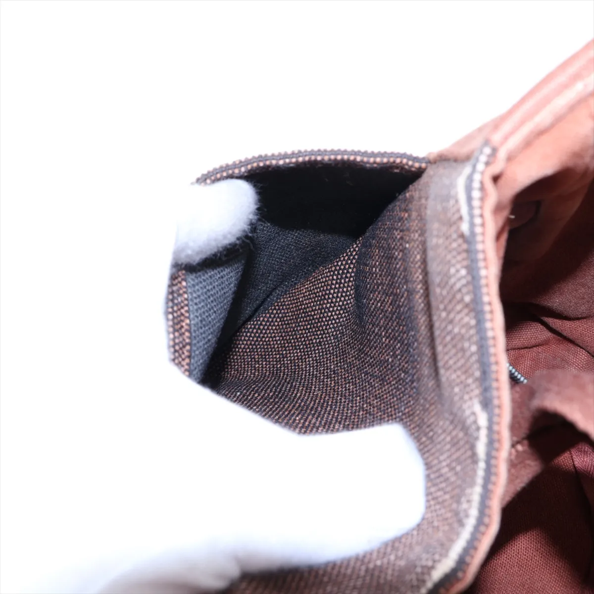 Saxo MM Canvas Brown Silver Hardware — view 11