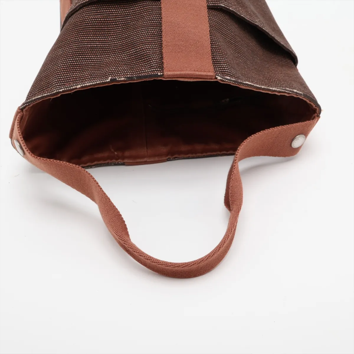 Saxo MM Canvas Brown Silver Hardware — view 5