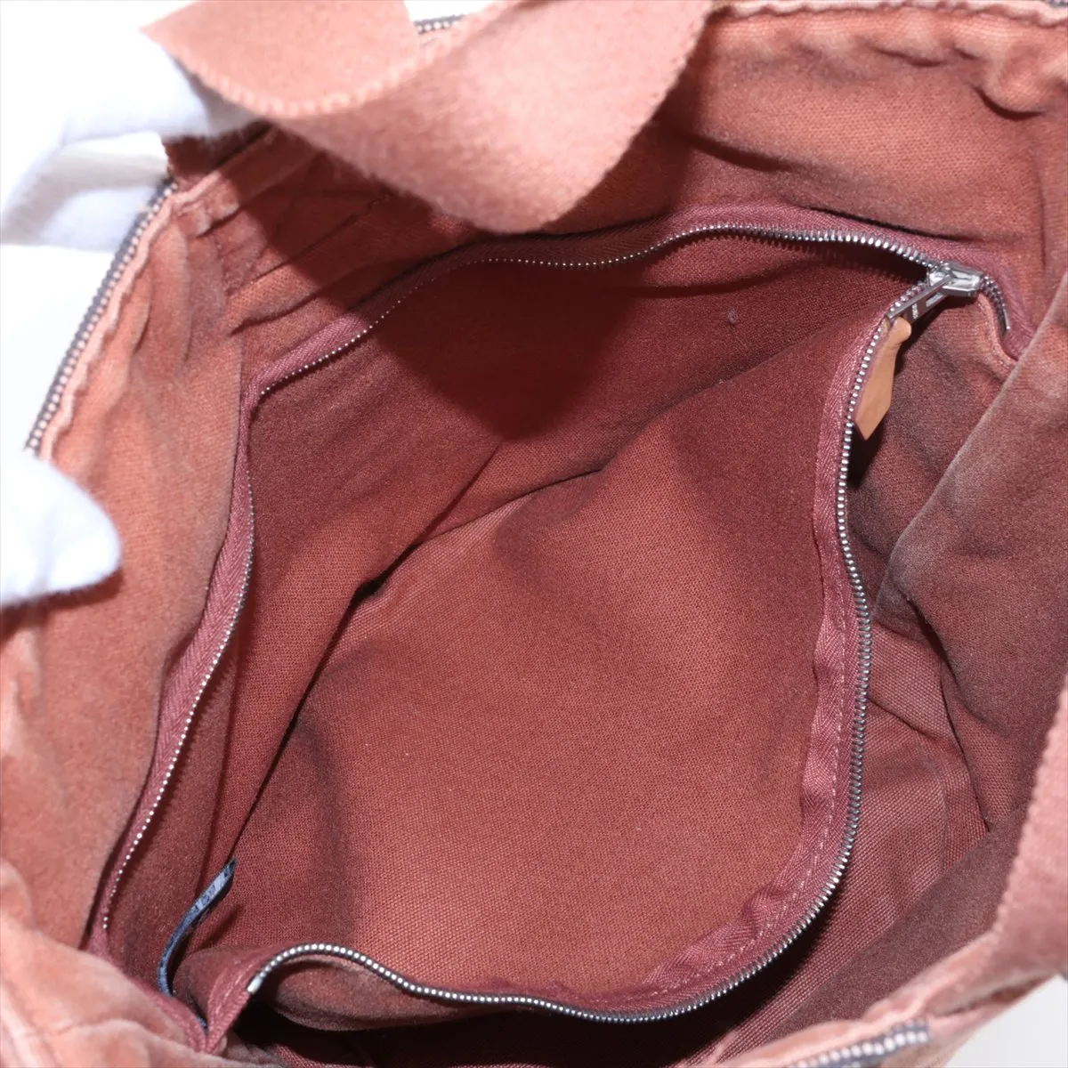 Saxo MM Canvas Brown Silver Hardware — view 8