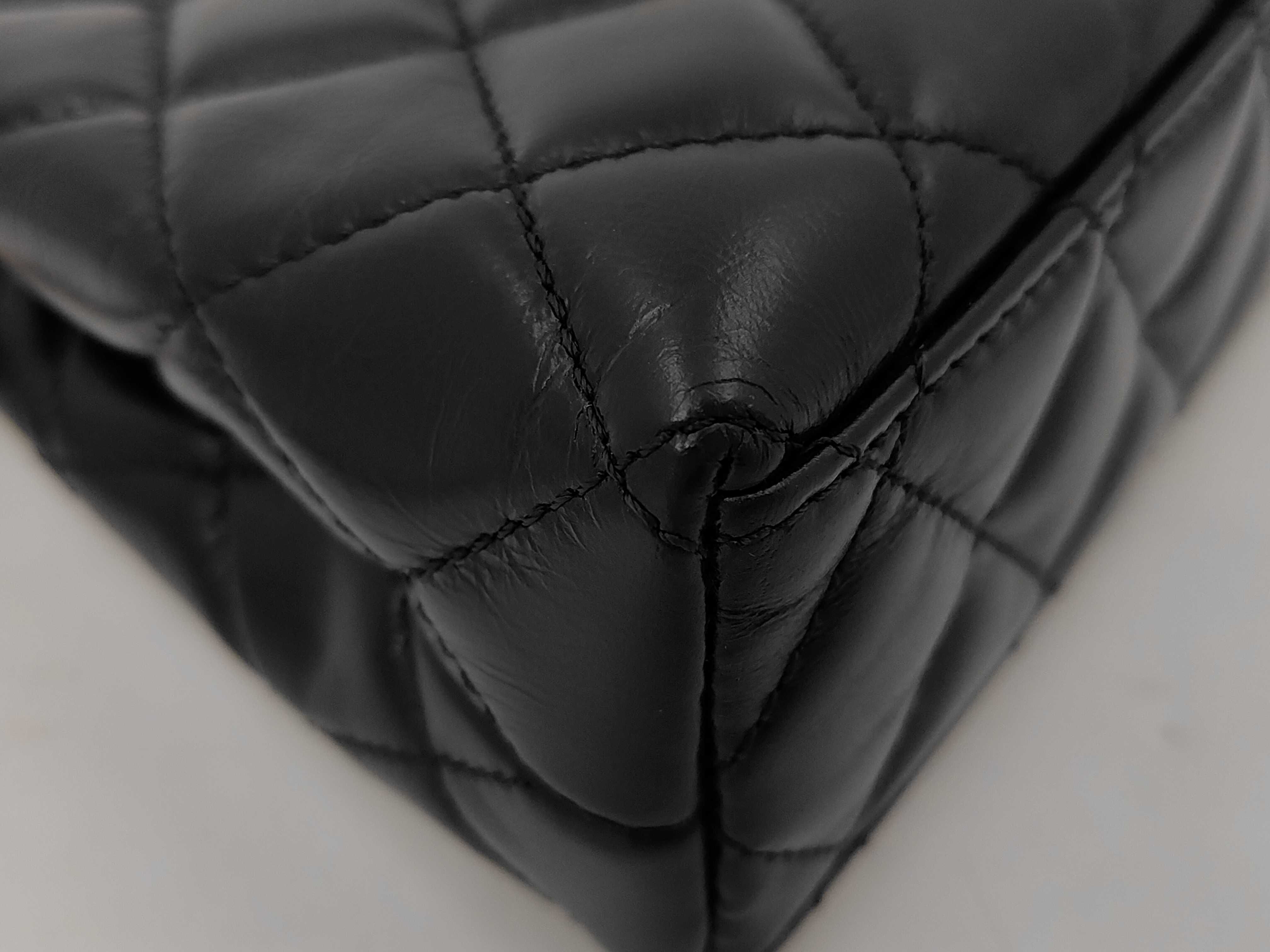 2-Way Chain Shoulder Bag, Calfskin, Black GP Shoulder Bag — view 3