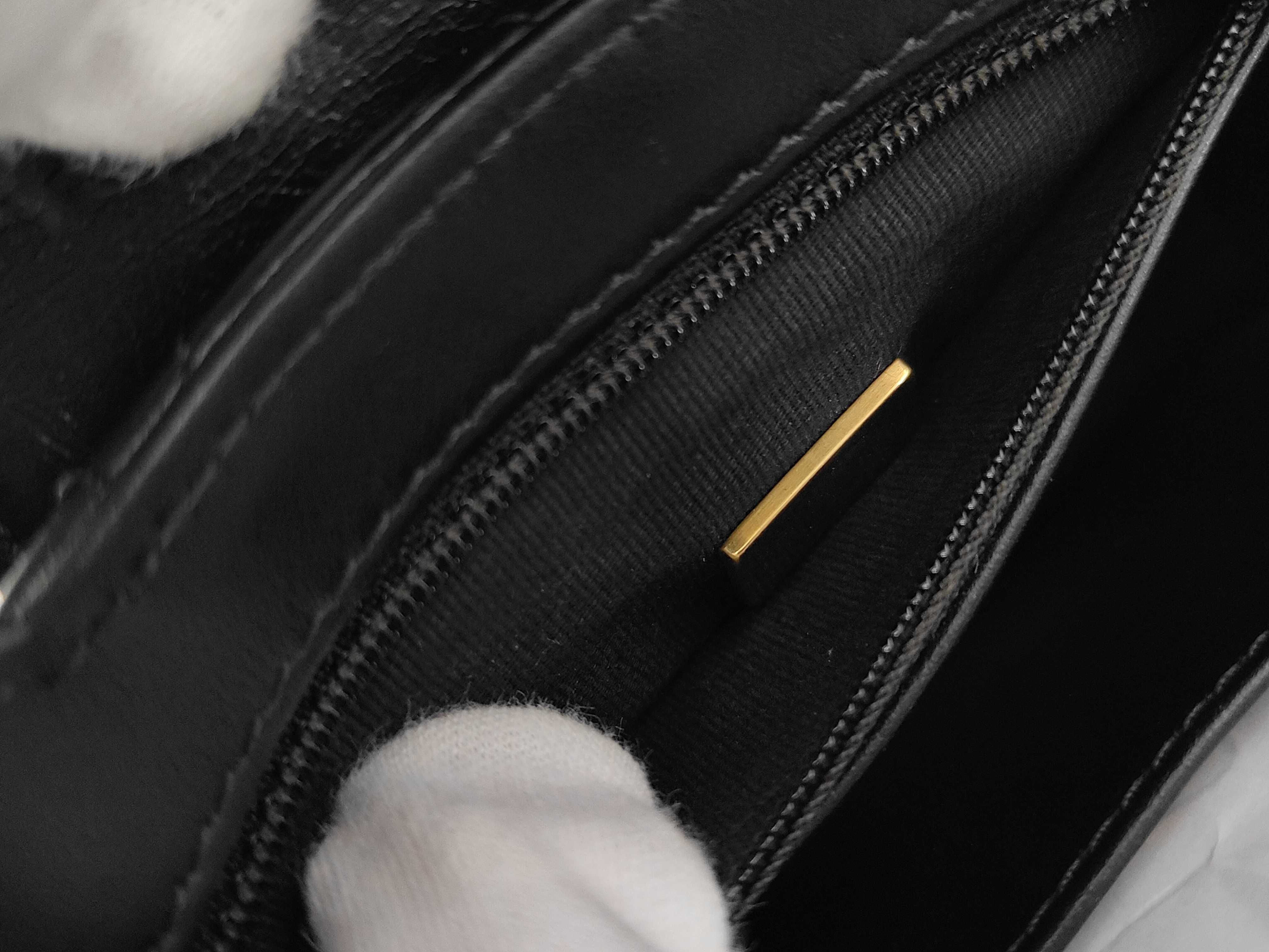 2-Way Chain Shoulder Bag, Calfskin, Black GP Shoulder Bag — view 10