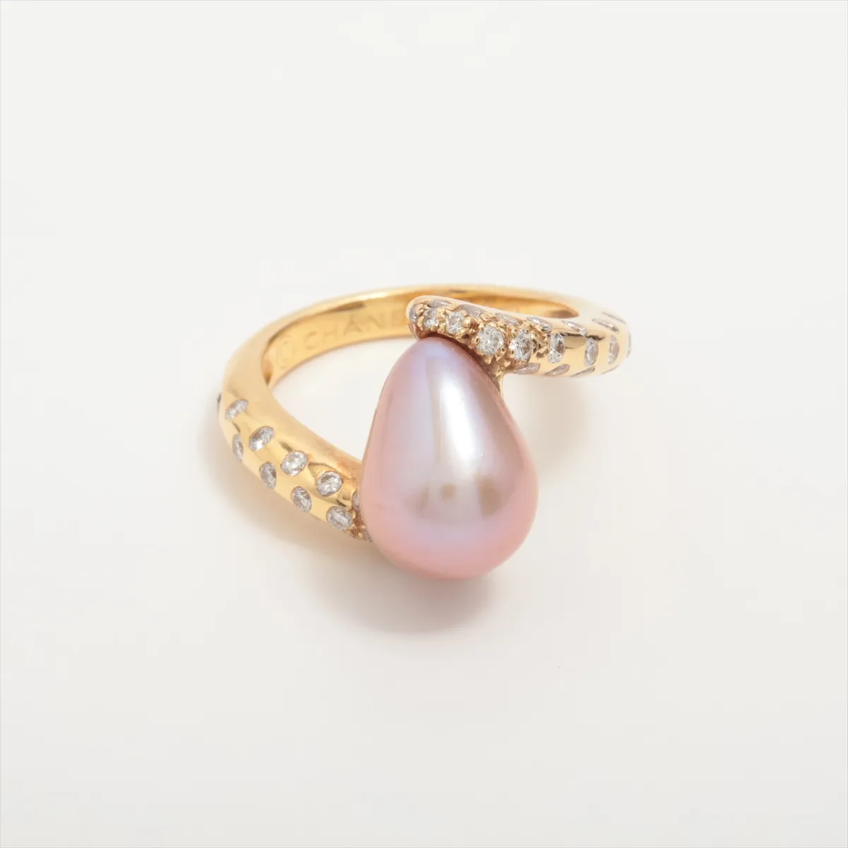 Pearl Diamond Ring 750 (Yellow Gold) 6.4g 13J162 Pearl with
