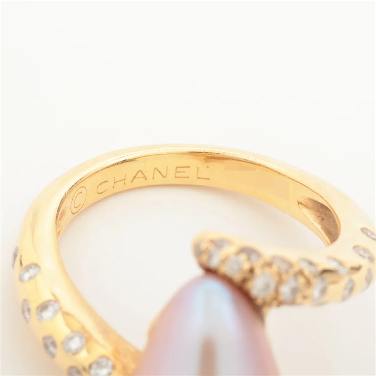 Pearl Diamond Ring 750 (Yellow Gold) 6.4g 13J162 Pearl with — view 3
