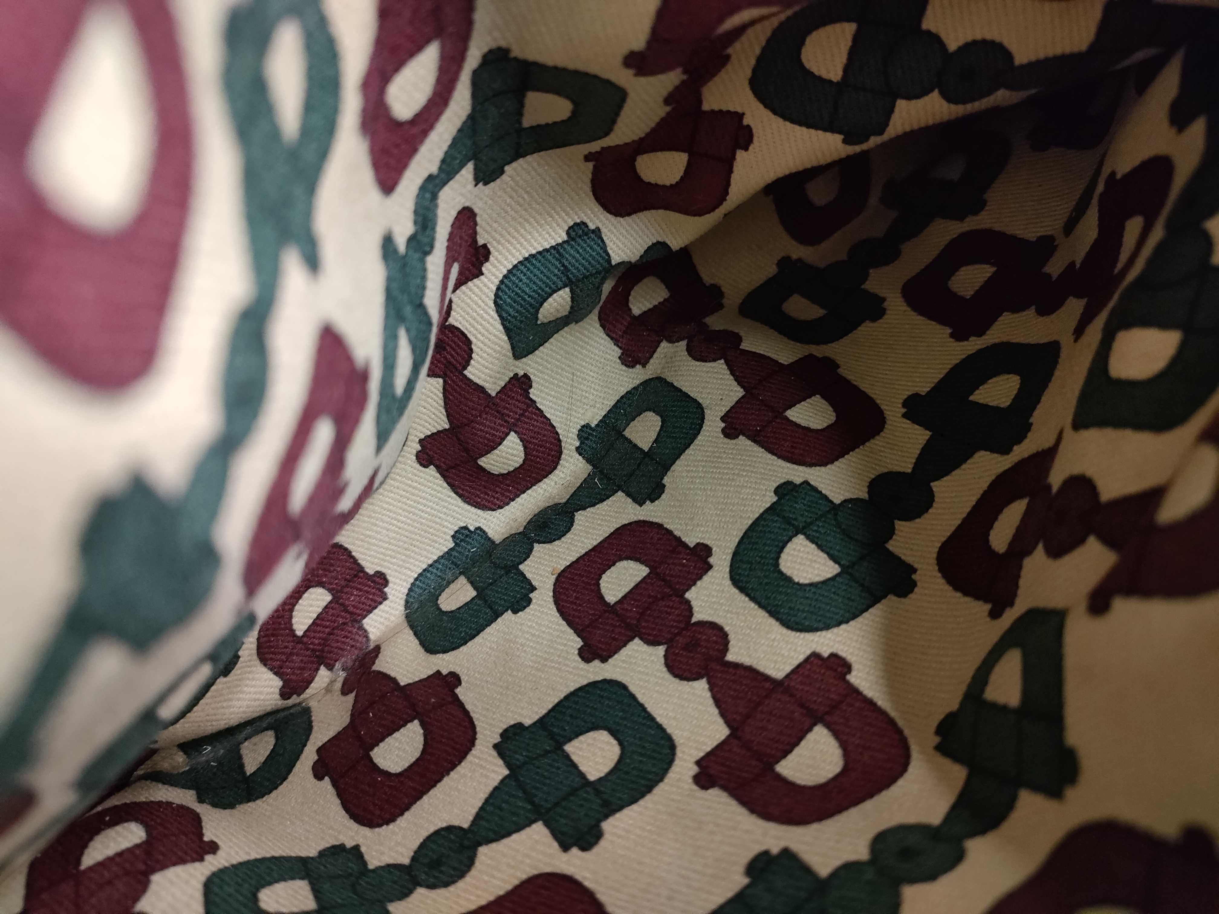 GG Canvas Tote Bag, Canvas Sherry Line, White Tote Bag — view 11