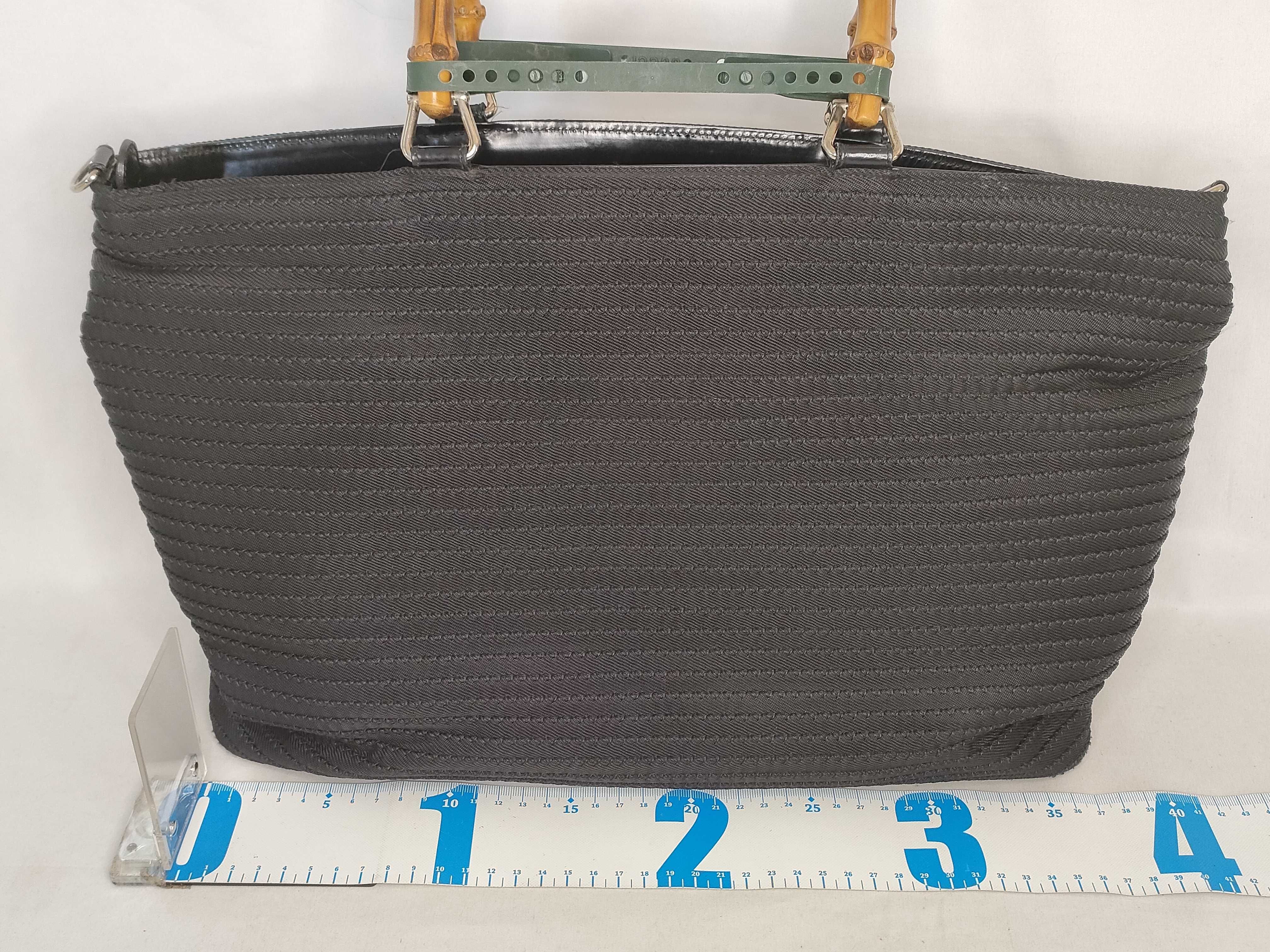 Bamboo Handbag, Black — view 2
