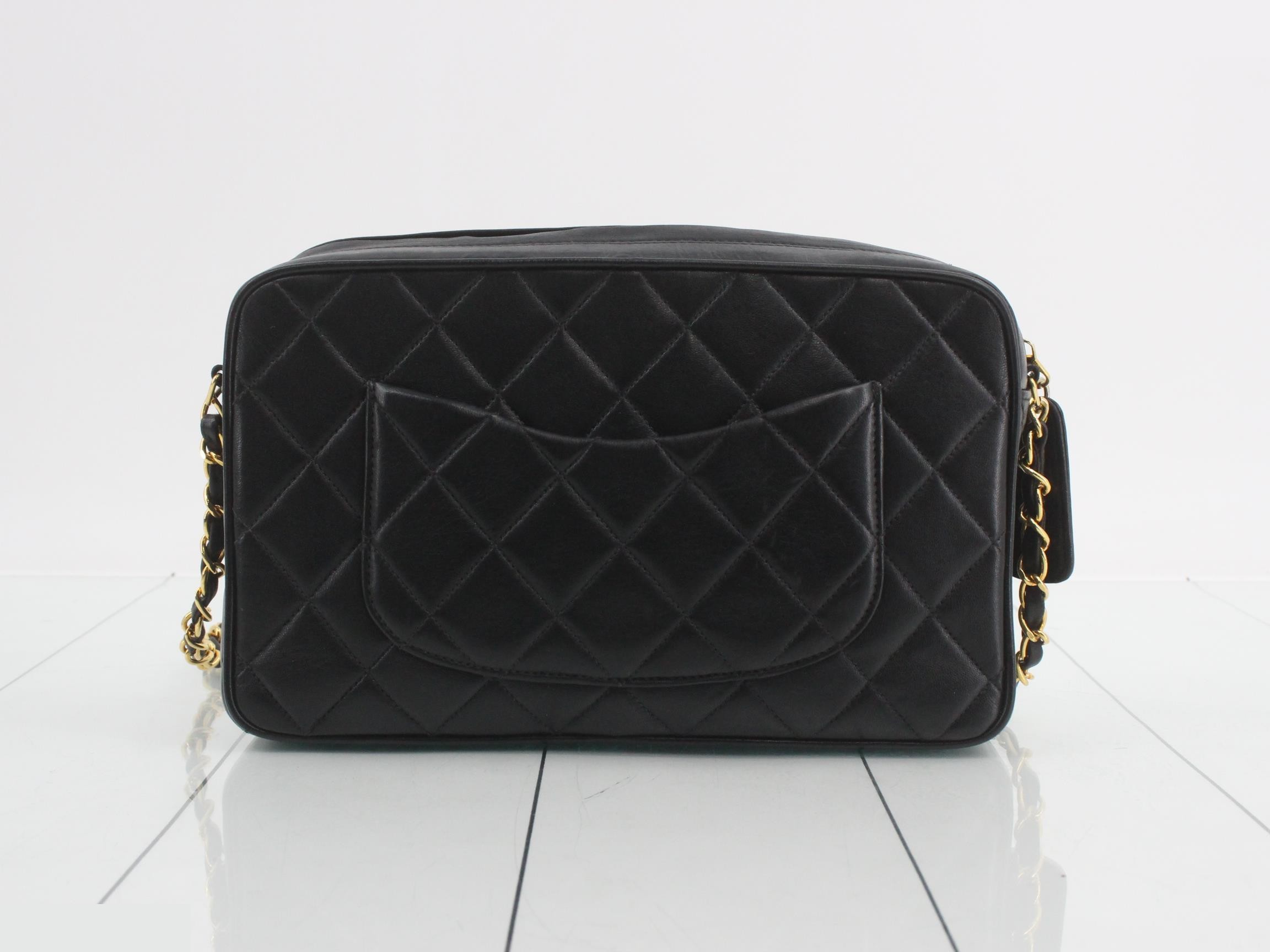 Matelassé 25 Classic Chain Shoulder Bag, Lambskin, Black, Series 3 — view 2