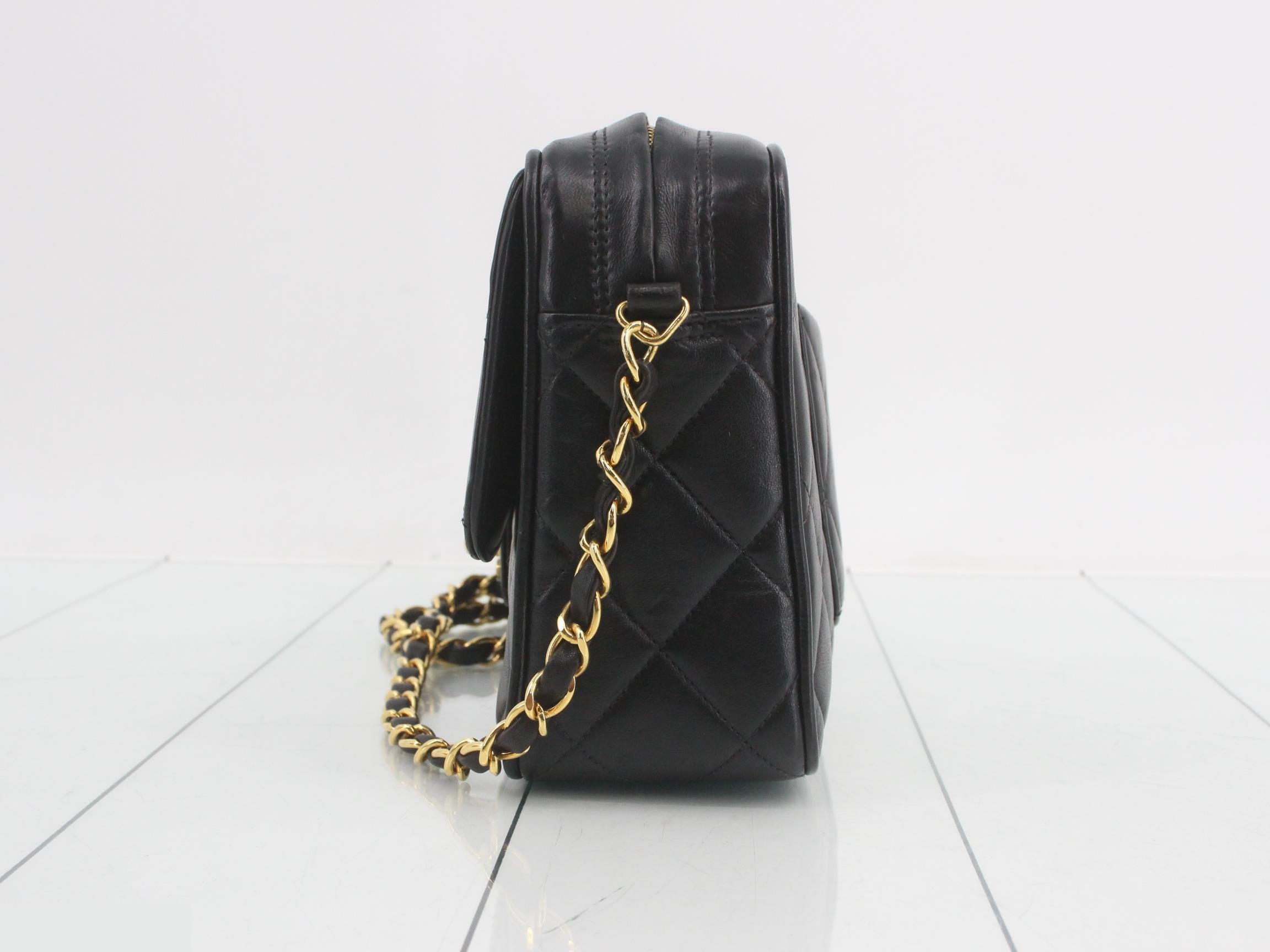 Matelassé 25 Classic Chain Shoulder Bag, Lambskin, Black, Series 3 — view 3