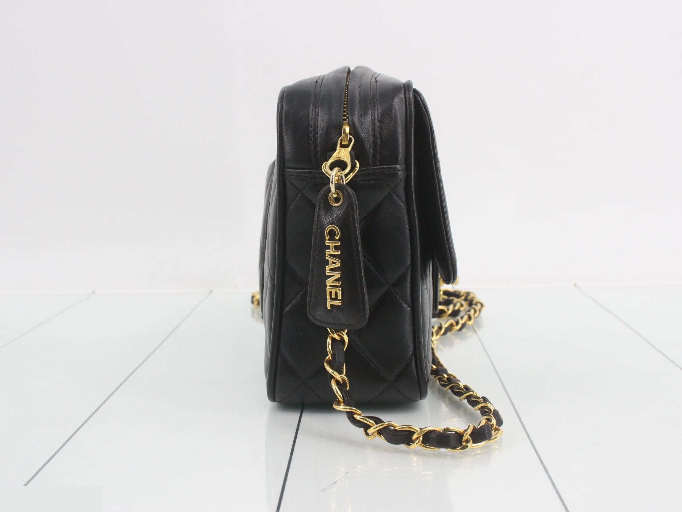 Matelassé 25 Classic Chain Shoulder Bag, Lambskin, Black, Series 3 — view 4