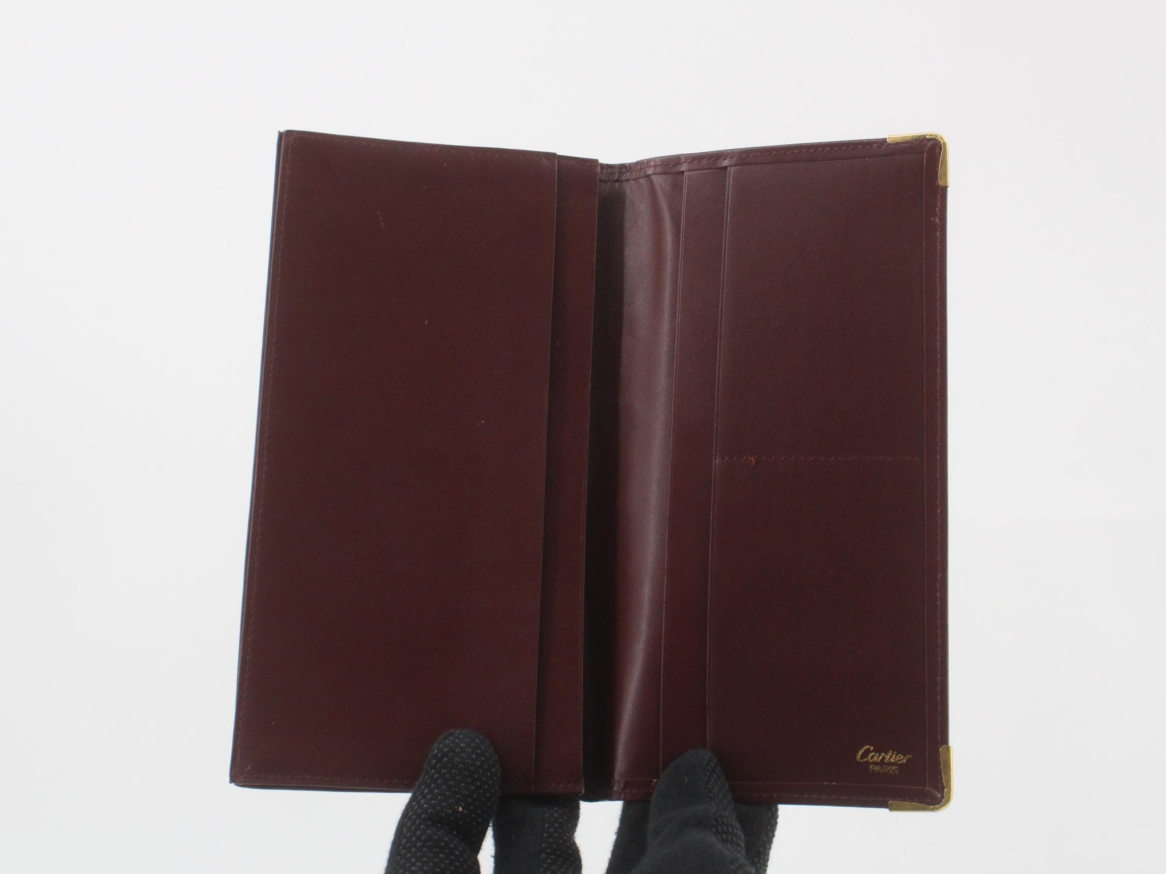 Mustline Leather Billfold Bi-fold Long Wallet — view 4