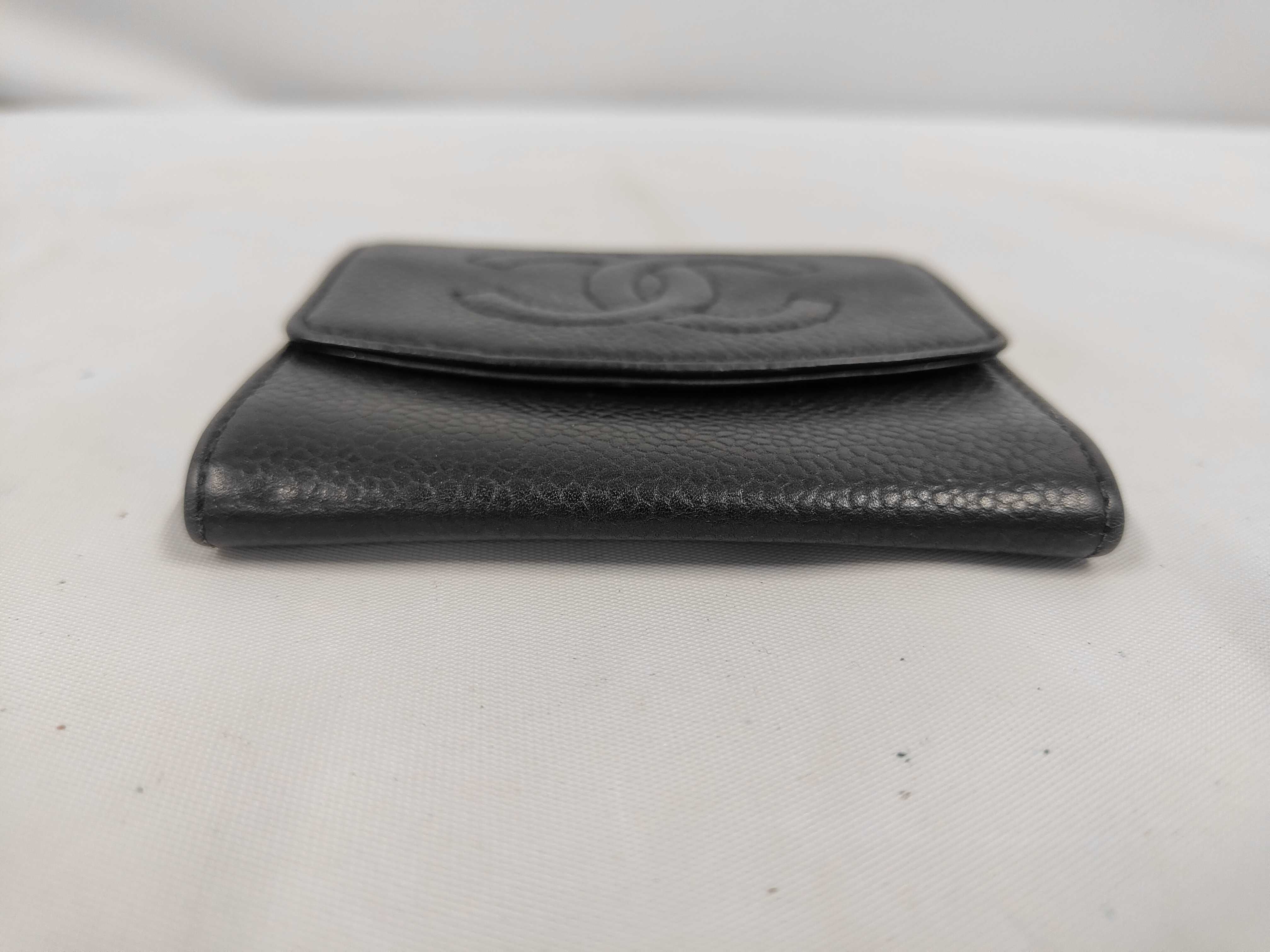 Caviar Skin Coin Purse, Black Coin Case — view 3