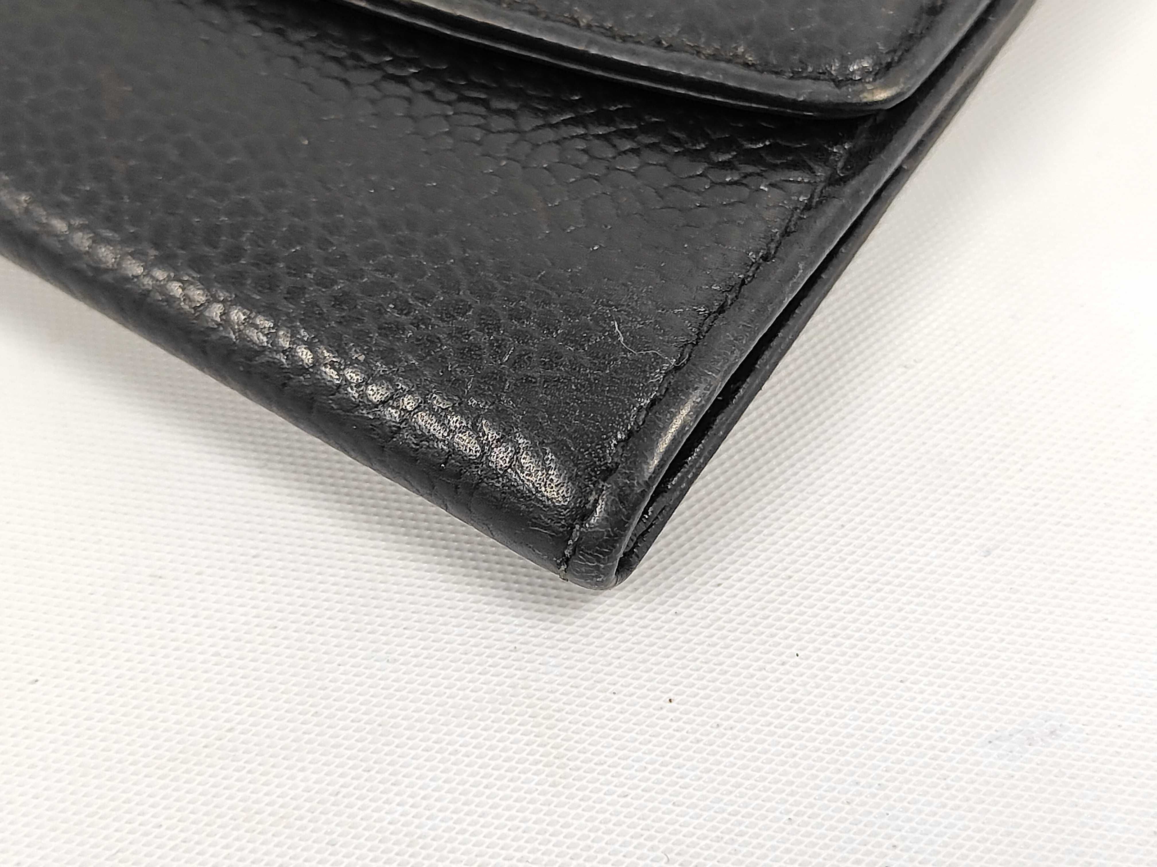 Caviar Skin Coin Purse, Black Coin Case — view 4