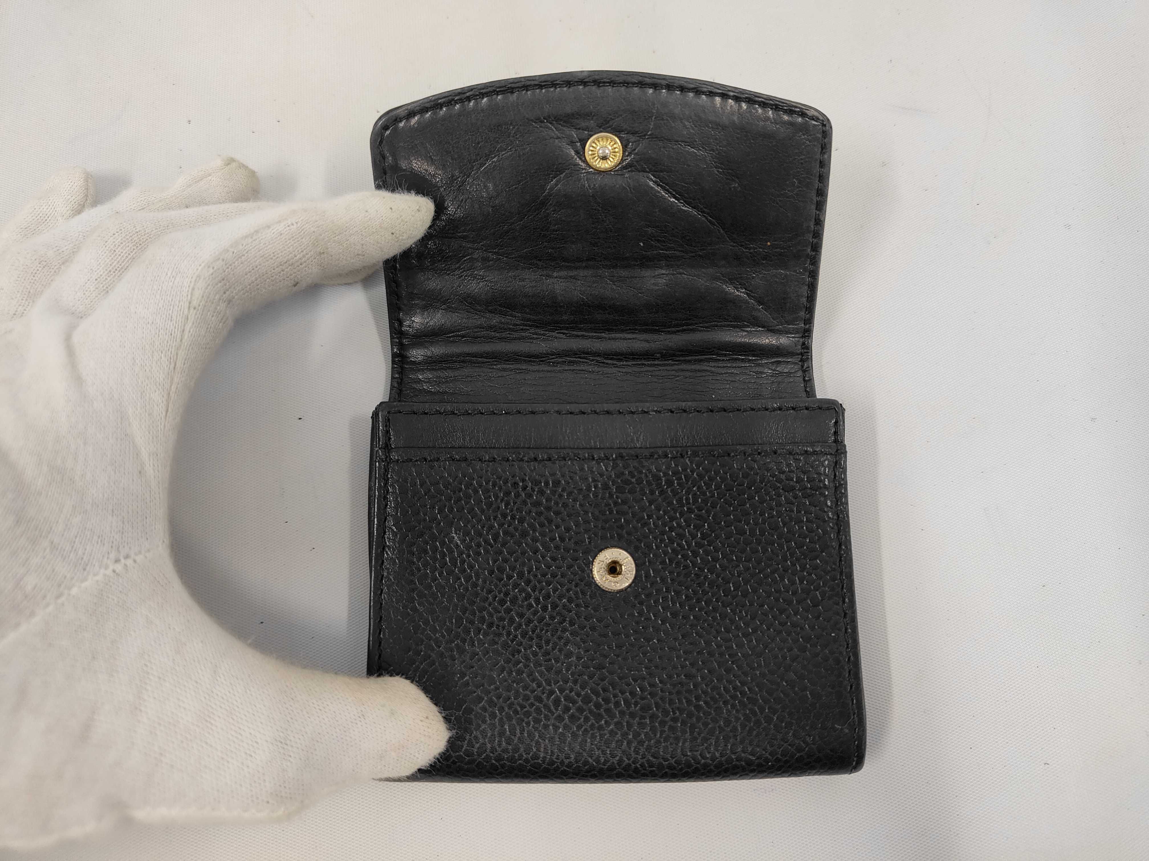 Caviar Skin Coin Purse, Black Coin Case — view 5